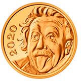 Suiza lanza moneda con Albert Einstein sacando la lengua