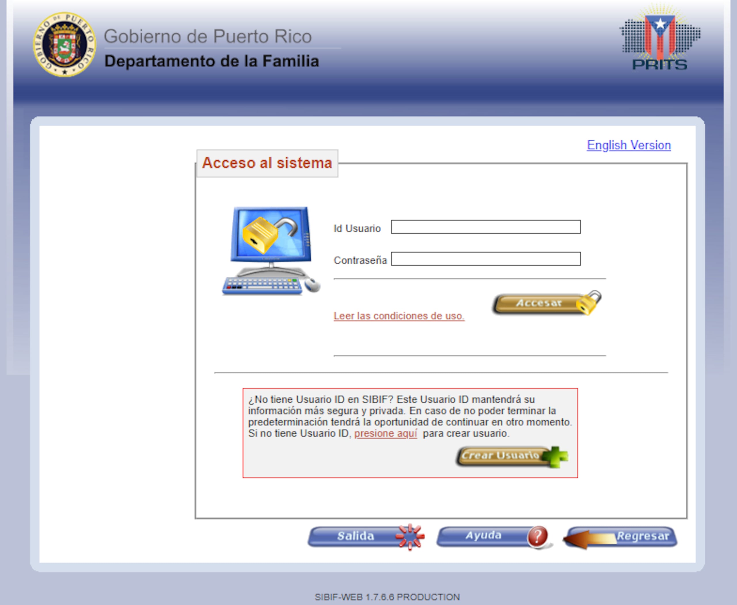 Portal de la Administración para el Desarrollo Socioeconómico.