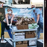 Miley Cyrus y Cody Simpson llevan comida a médicos que combaten el coronavirus en Los Ángeles