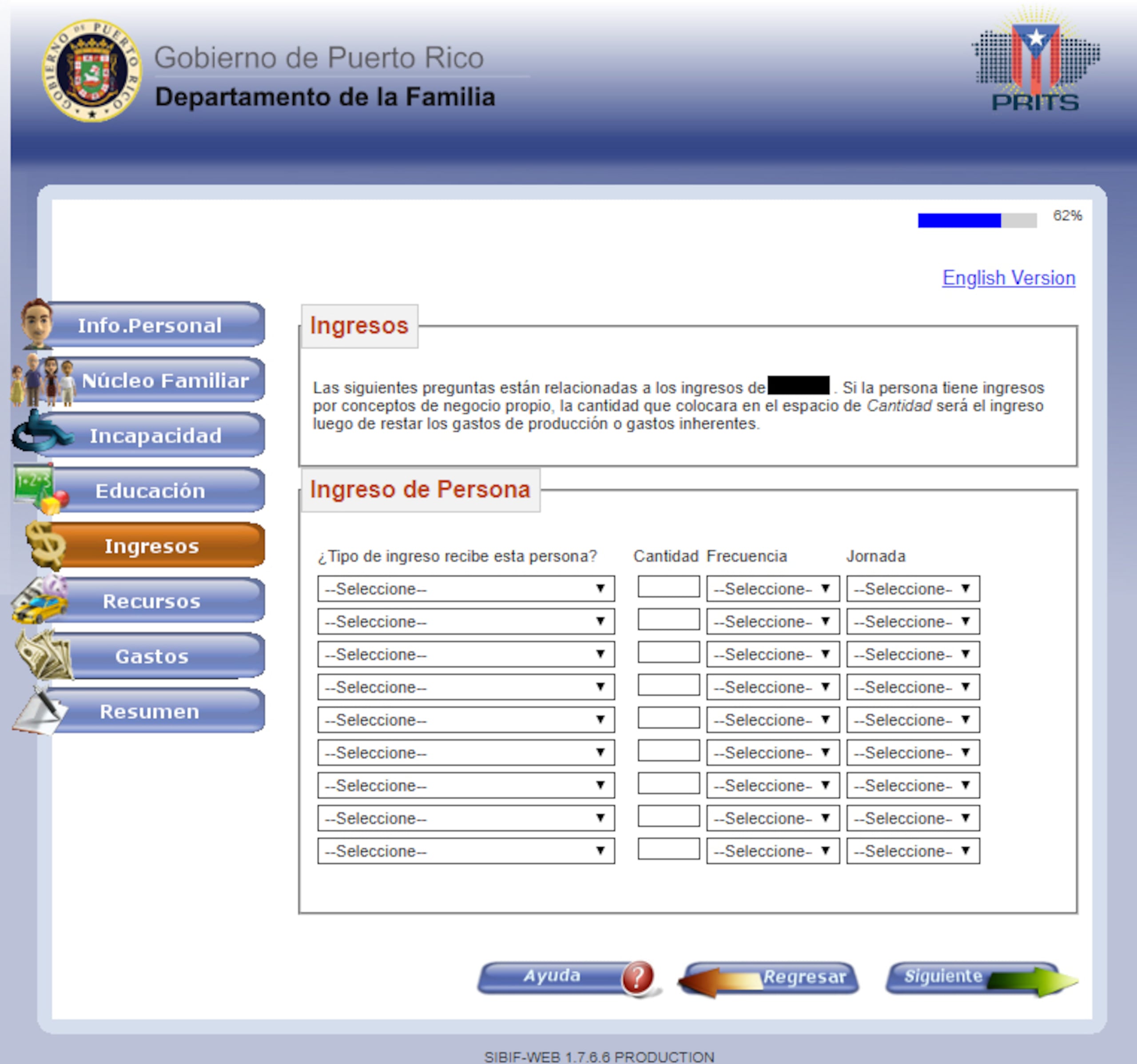 Portal de la Administración para el Desarrollo Socioeconómico.