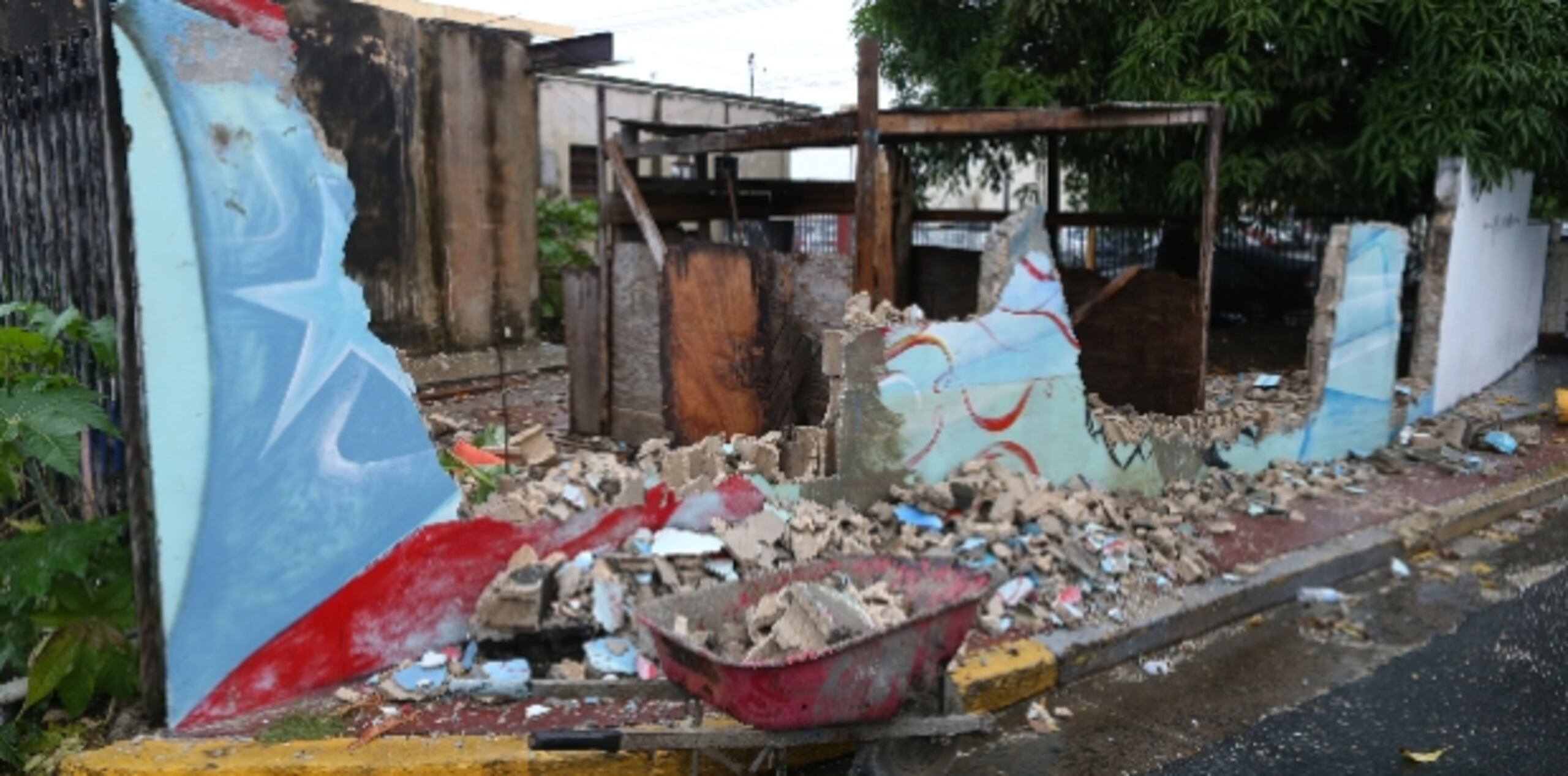 Ivelisse Rivera (en el recuadro) lamentó el acto de vandalismo,  y dijo que el mismo fue perpetrado por un individuo -que no identificó- que se quiso desquitar con ella por haberle mandado a sacar unos caballos que metió en el solar de la Fundación Ismael Rivera. (angel.rivera@gfrmedia.com)