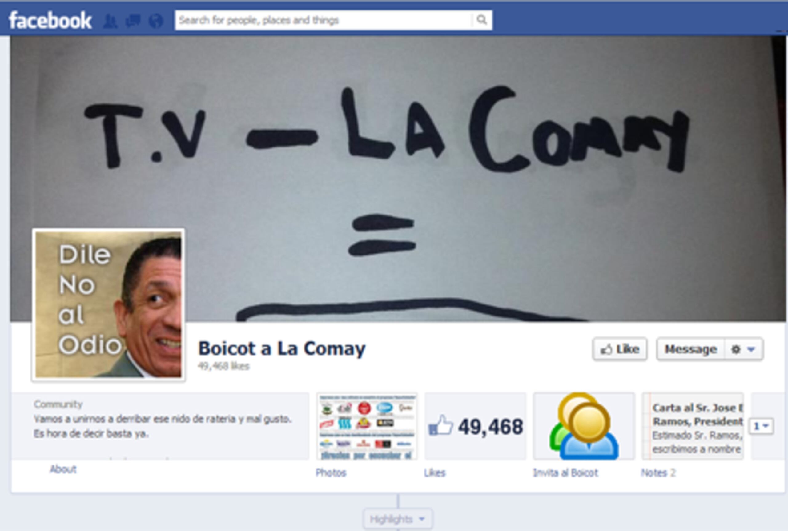 El creador del grupo en las redes sociales "Boicot a la Comay" ha logrado tener un impacto directo en el programa “SuperXclusivo” de Wapa. (Facebook)