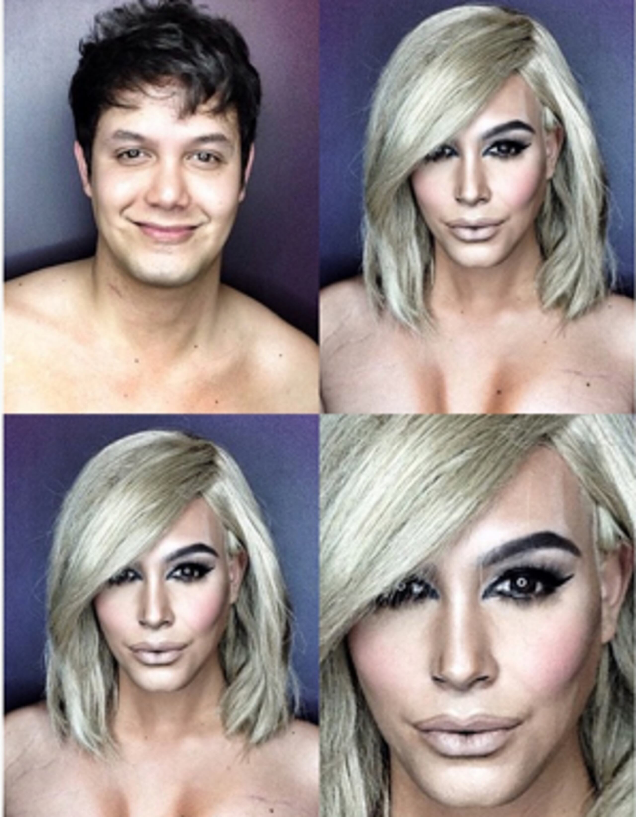 Su transformación de Kim Kardashian (Instagram)