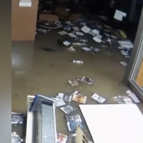 Captado en vídeo: impresionante devastación en una biblioteca de Nueva York