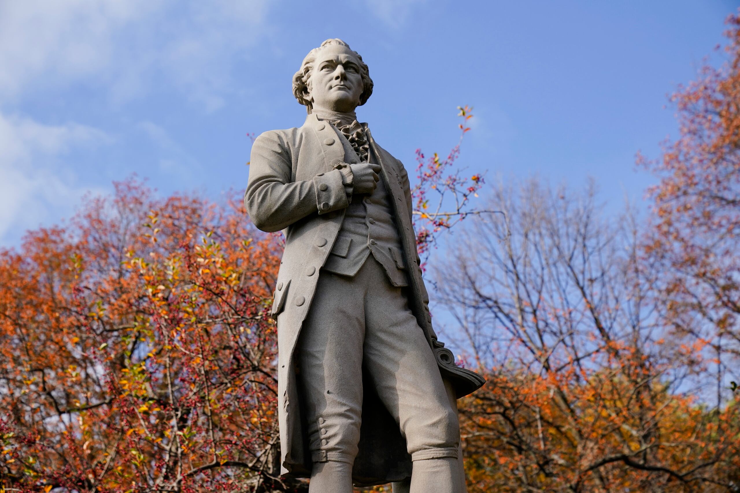 Estatua de Alexander Hamilton en el Parque Central de Nueva York.