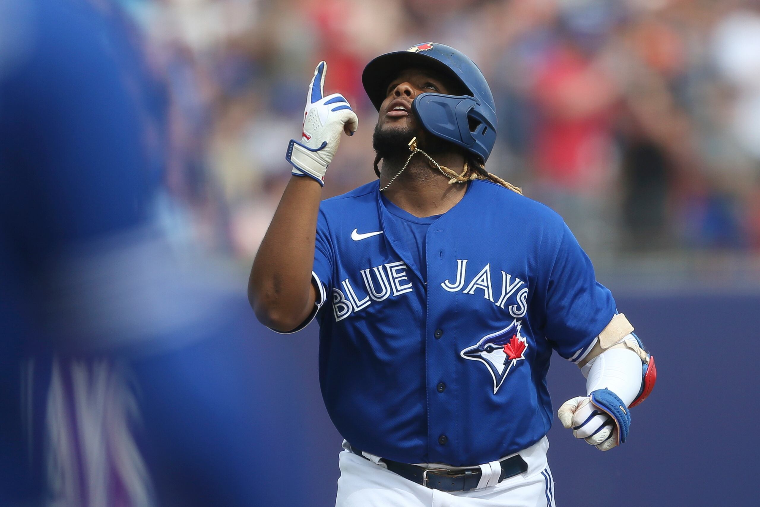 Vladimir Guerrero Jr., de los Blue Jays de Toronto, ha disparado 28 jonrones en la actual campaña.