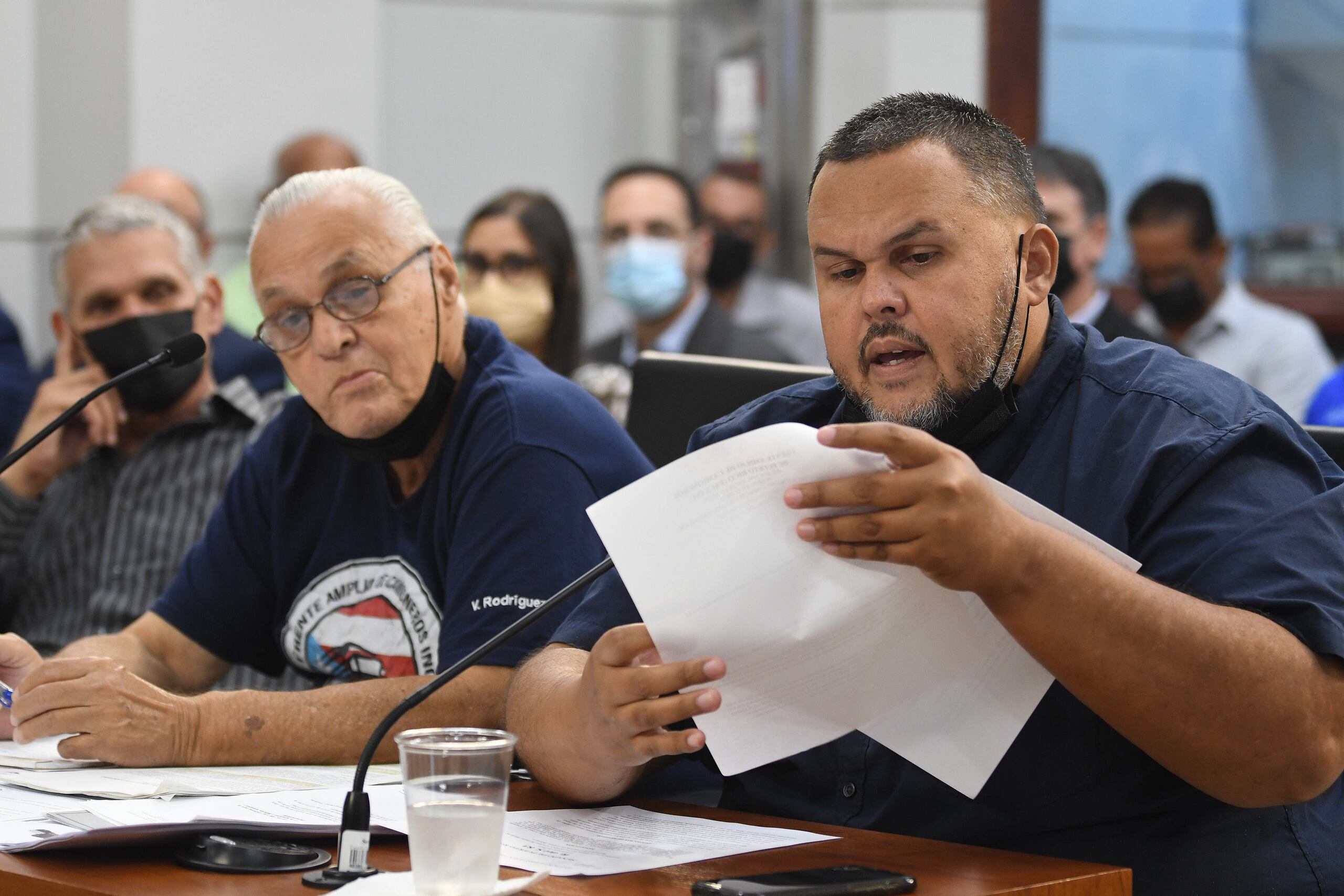 Camioneros en el Senado.