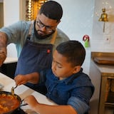 El amor de papá también entra por la cocina