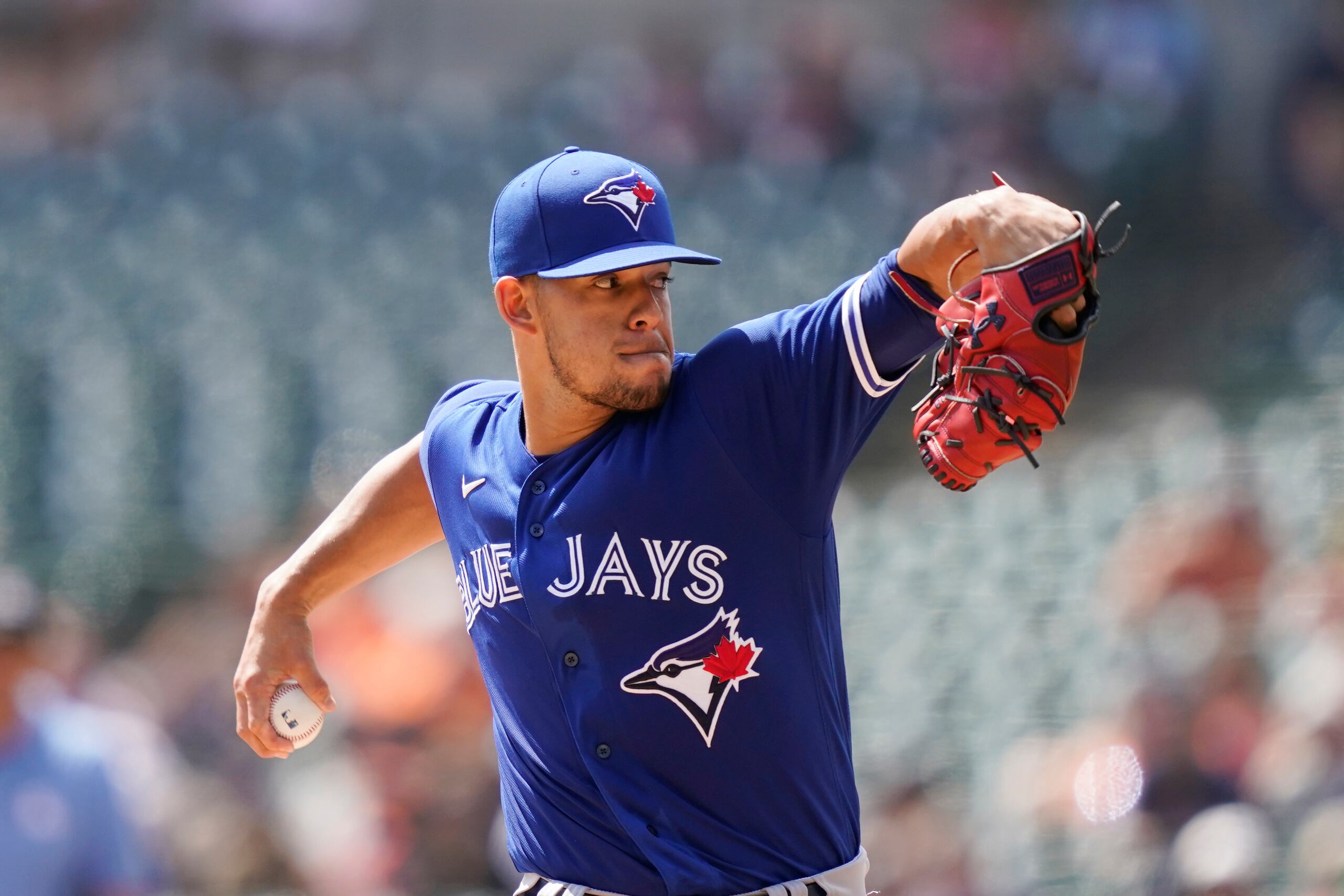 José Orlando Berríos, lanzador de los Blue Jays de Toronto, es uno de los peloteros de Grandes Ligas naturales de Bayamón.