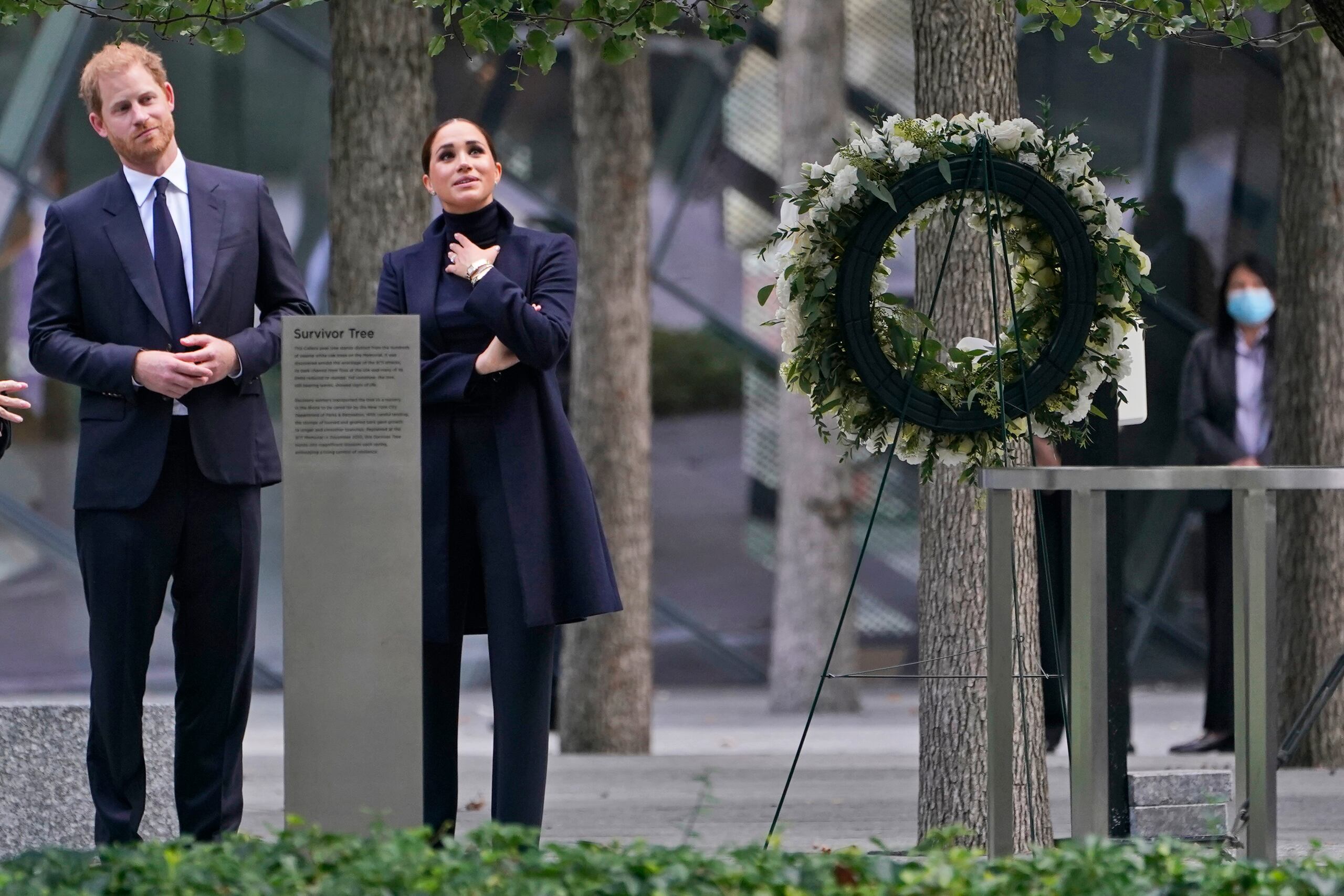 El duque y la duquesa, quienes viven en California desde el año pasado, están en Nueva York para un evento de Global Citizen Live para pedir equidad en las vacunas contra el COVID. (AP Photo/Seth Wenig)