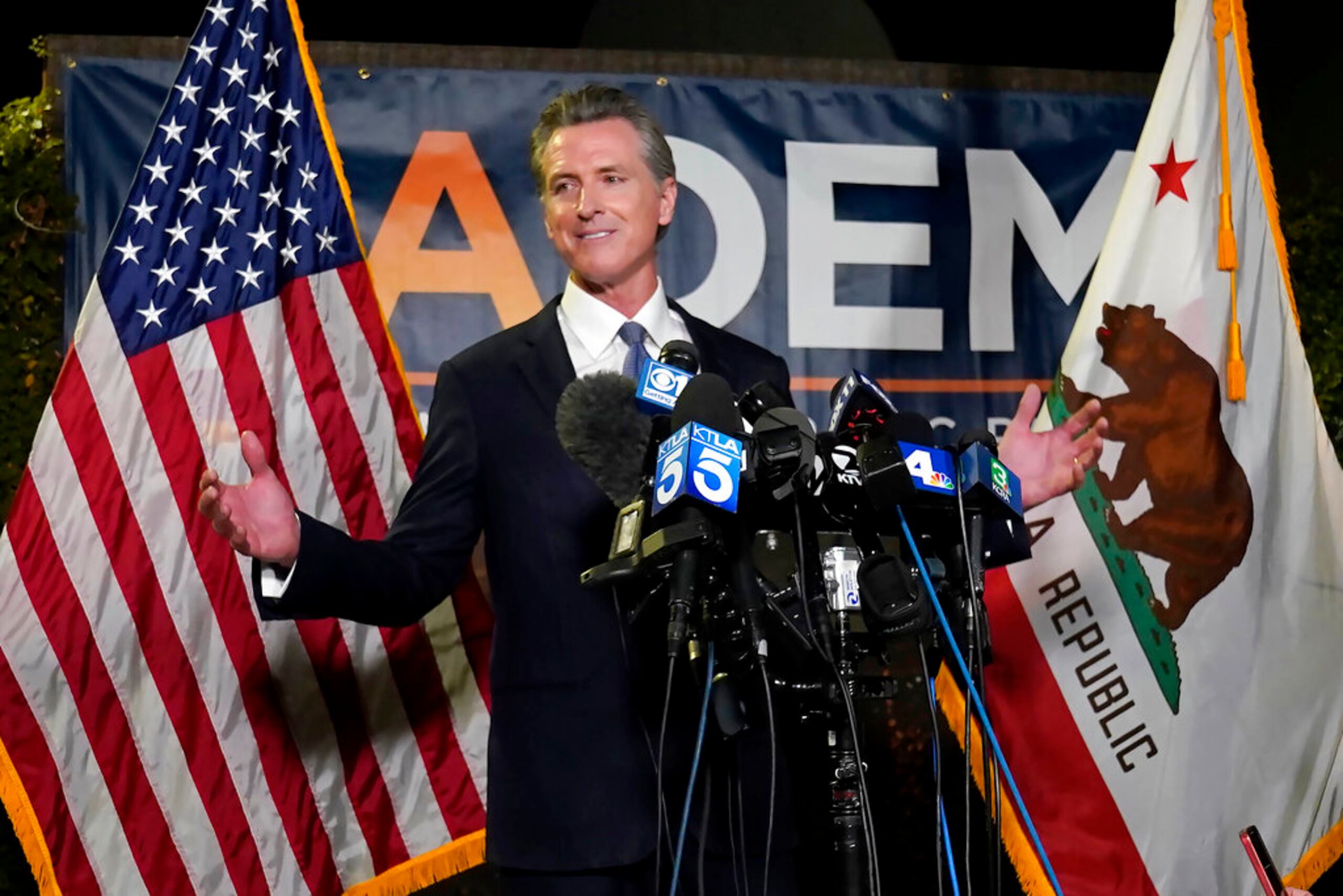 El gobernador de California, Gavin Newsom.