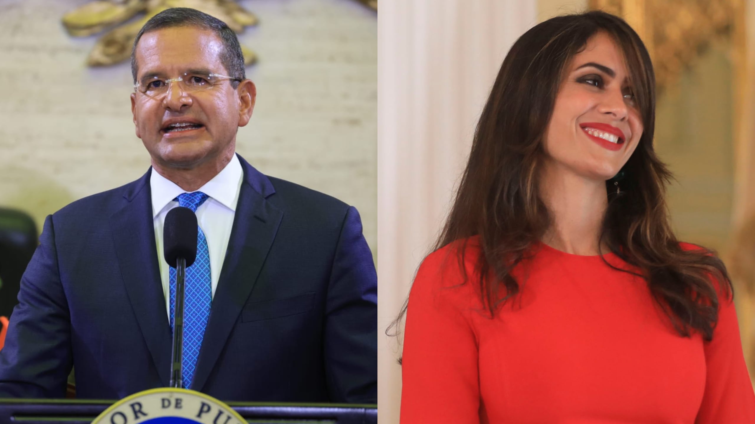 El gobernador Pedro Pierluisi y la delegada congresional Elizabeth Torres