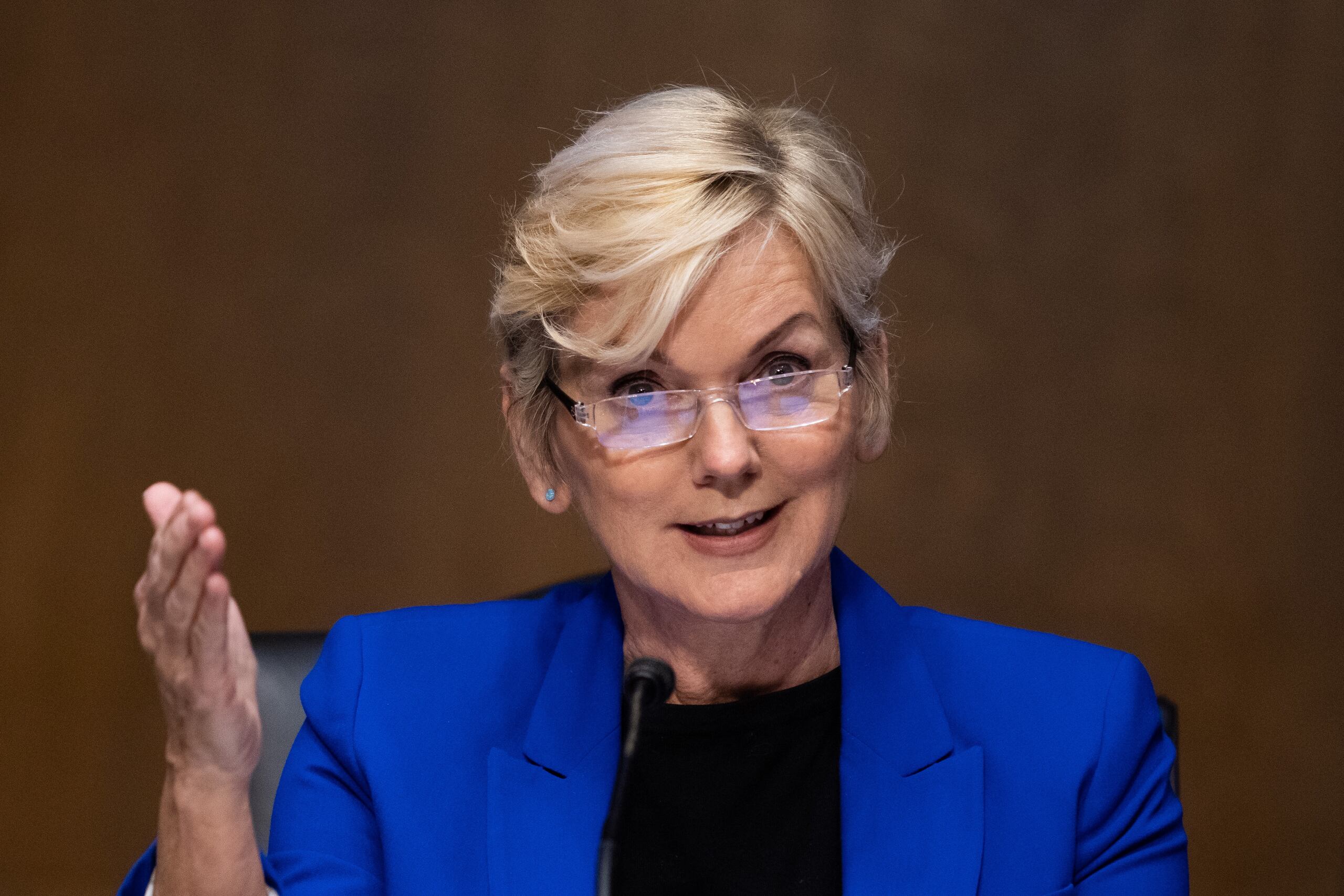 La secretaria de Energía de Estados Unidos, Jennifer Mulhern Granholm. (EFE/Graeme Jennings/Pool)