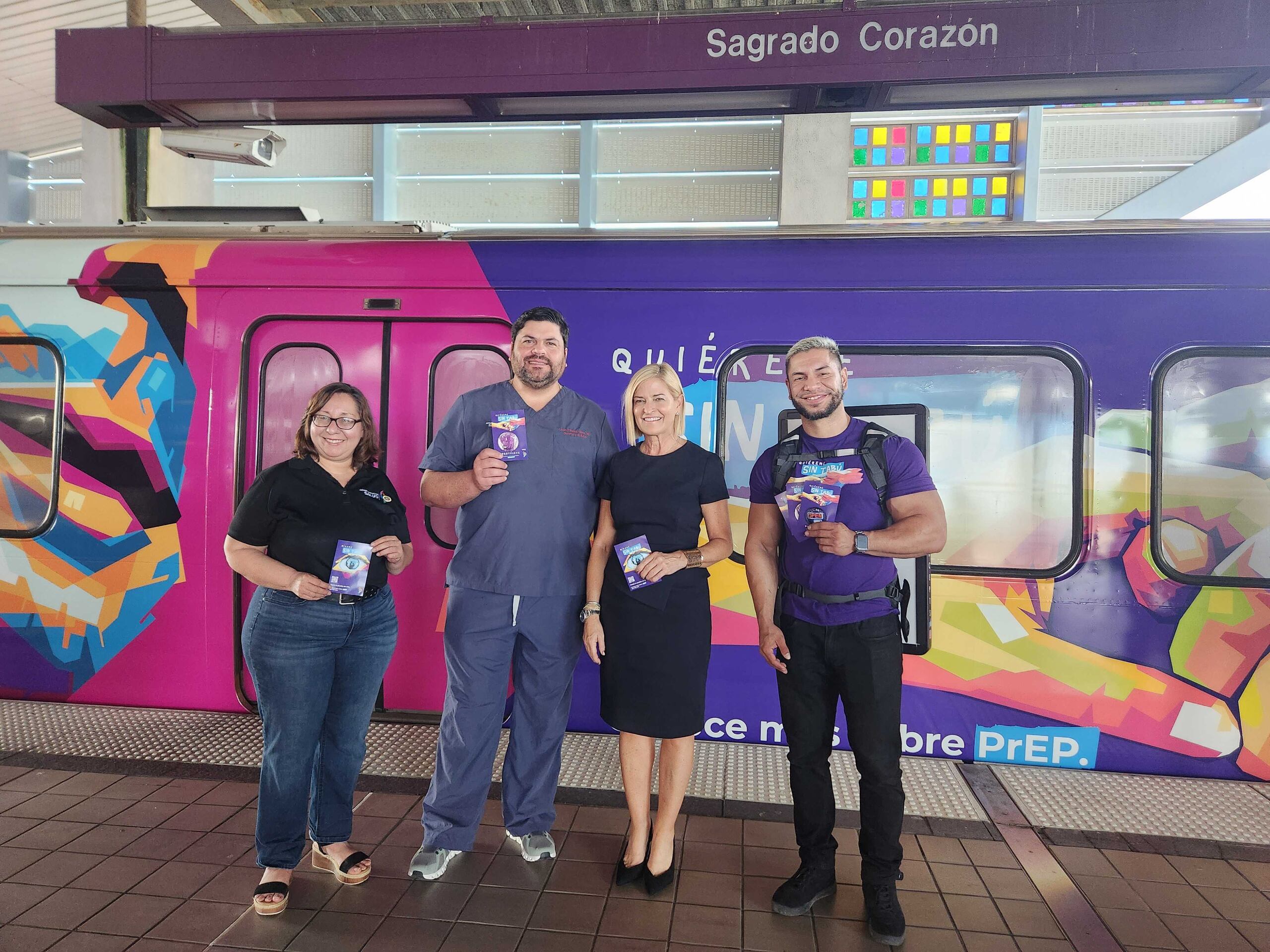 La campaña inició en la estación de Sagrado Corazón. Desde allí, salió el vagón principal y más grande que tiene el Tren Urbano rotulado con los motivos de la campaña.