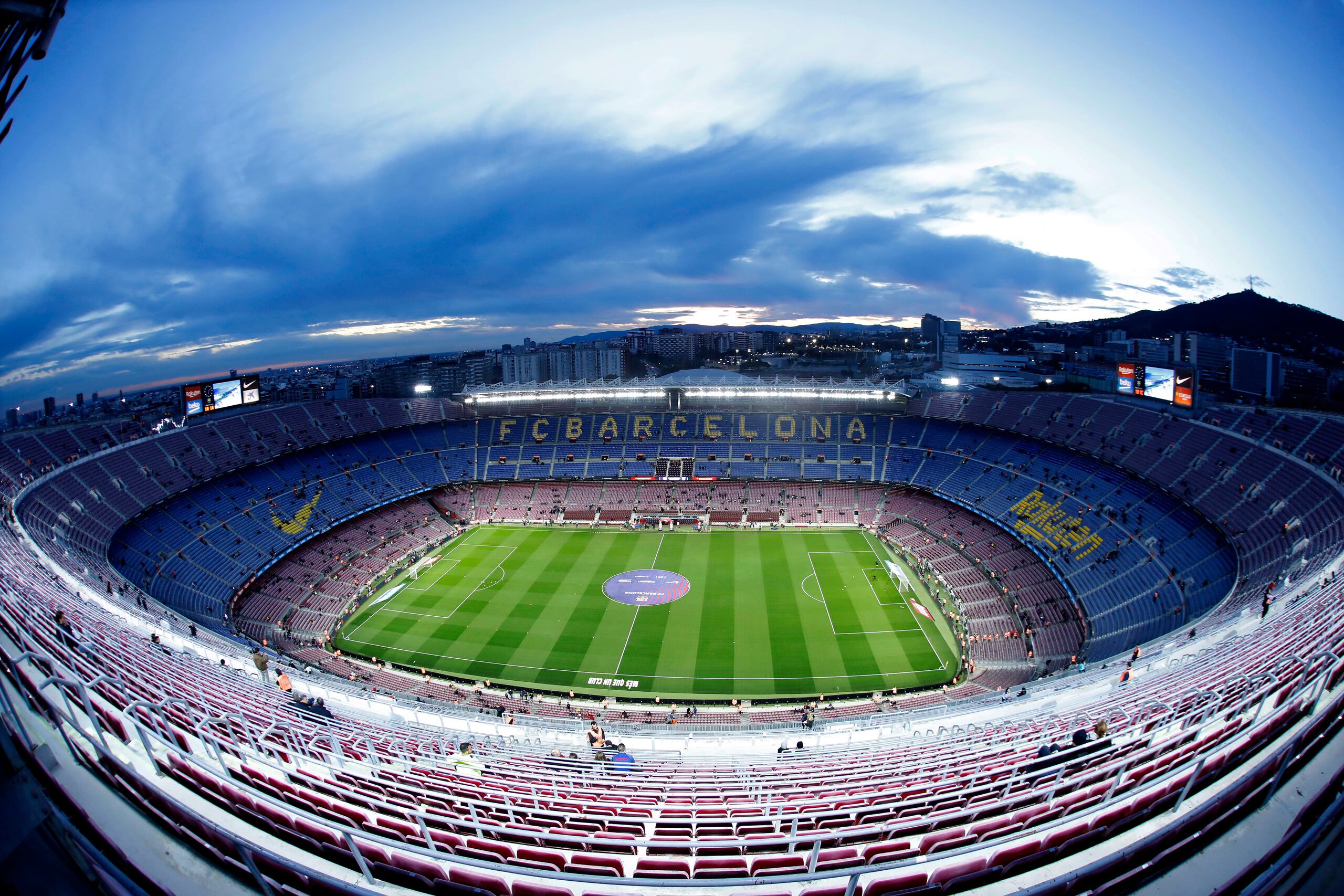 Vista general del estadio Camp Nou, en Barcelona.