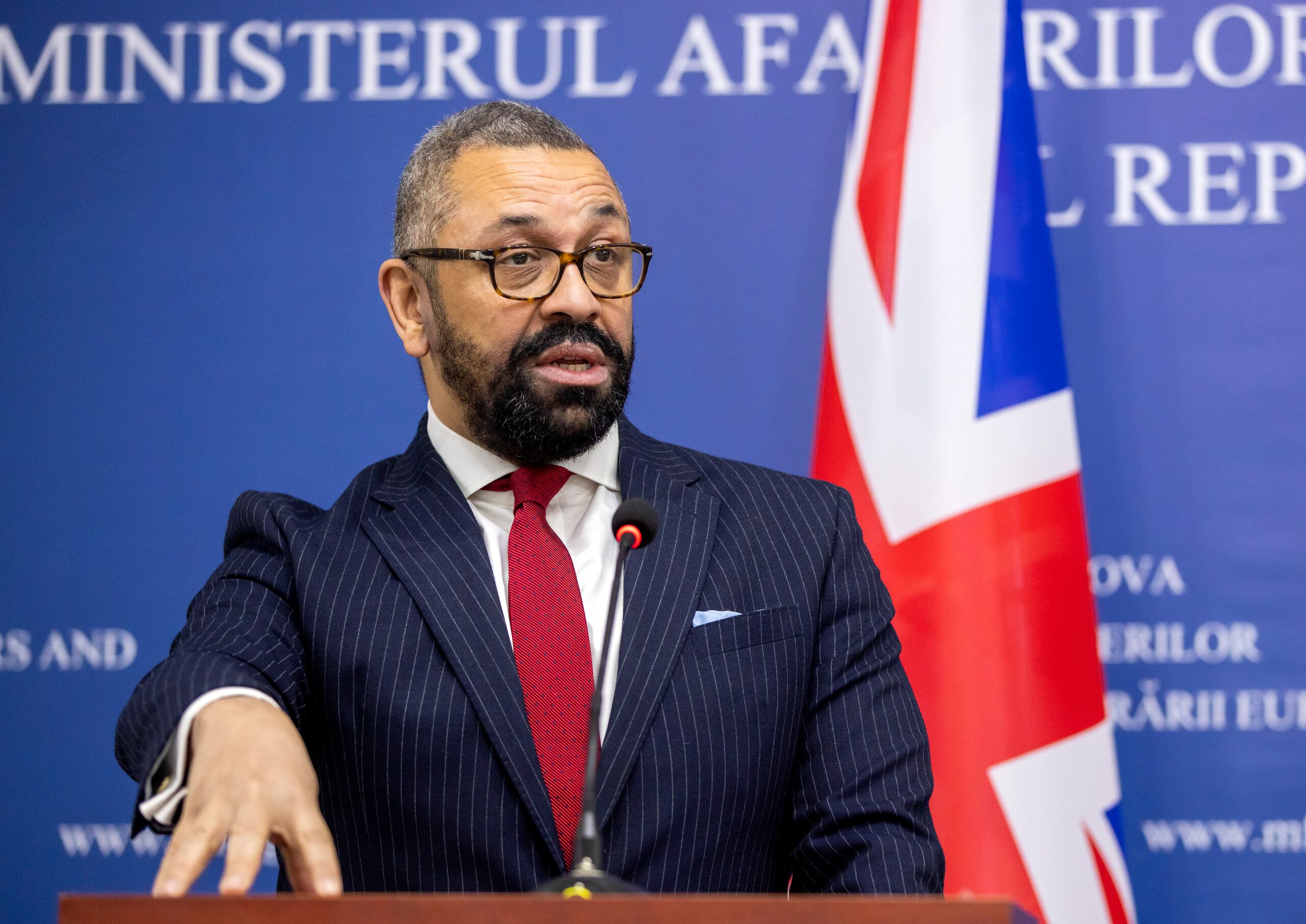 El ministro británico de Exteriores, James Cleverly. (EFE/Dumitru Doru)