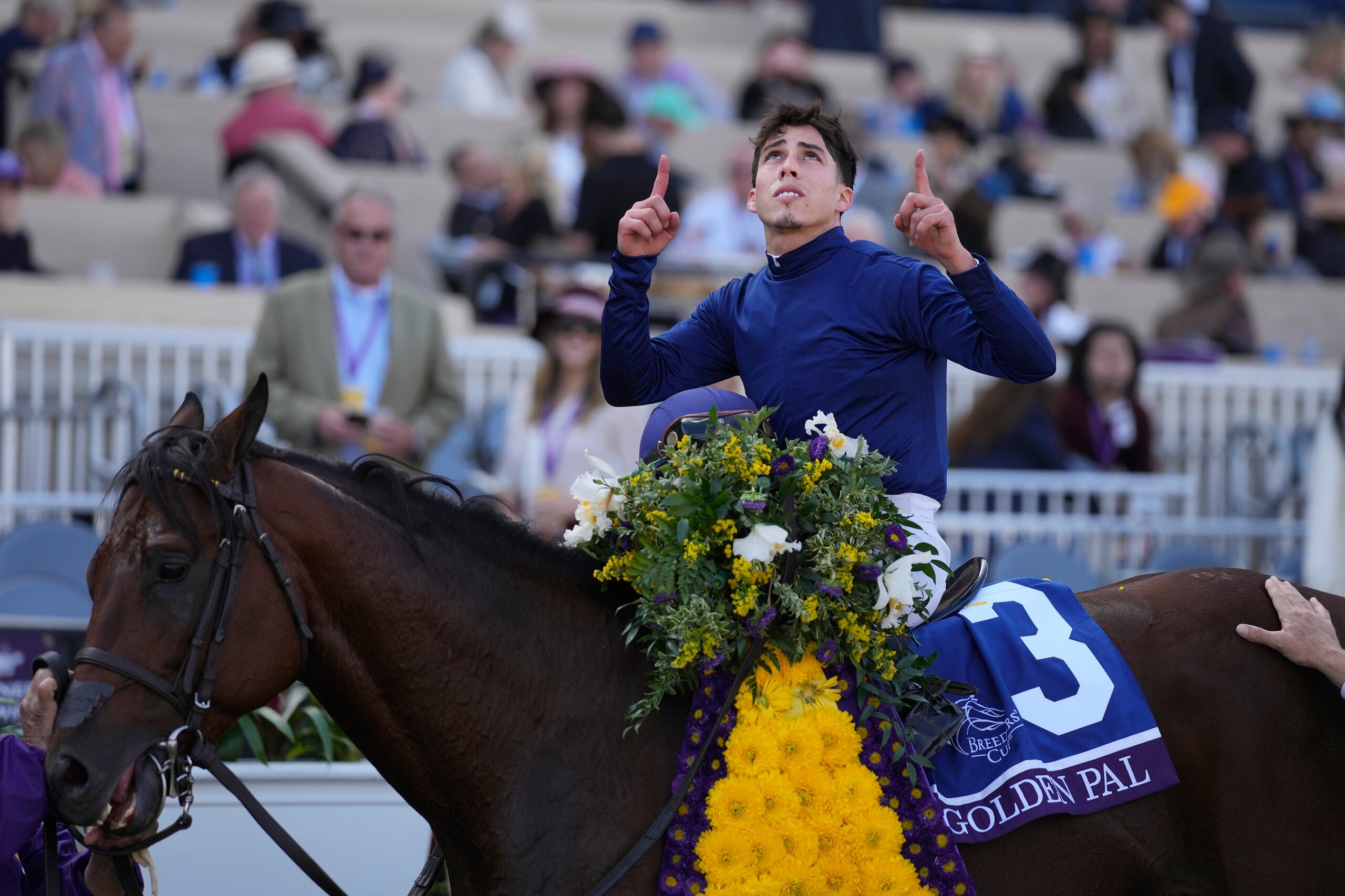 Irad Ortiz montará entre otros ejemplares en Royal Ascot a Golden Pal, con el que ha ganado la Breeders' Cup como potro de dos y tres años.