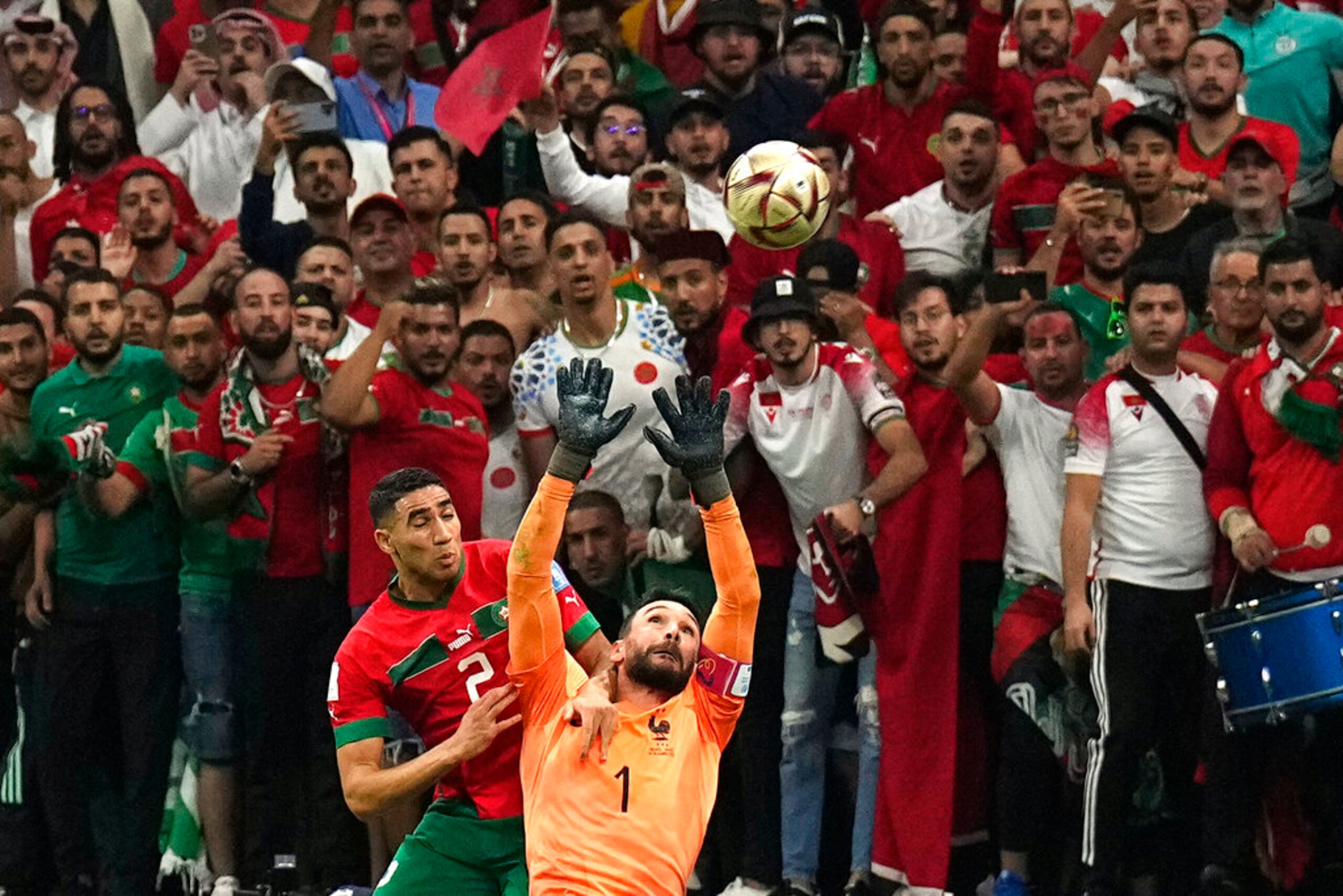 Los seguidores de la selección de Marruecos se dejaron sentir.