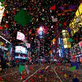 Times Square recibe el 2021 con poca gente