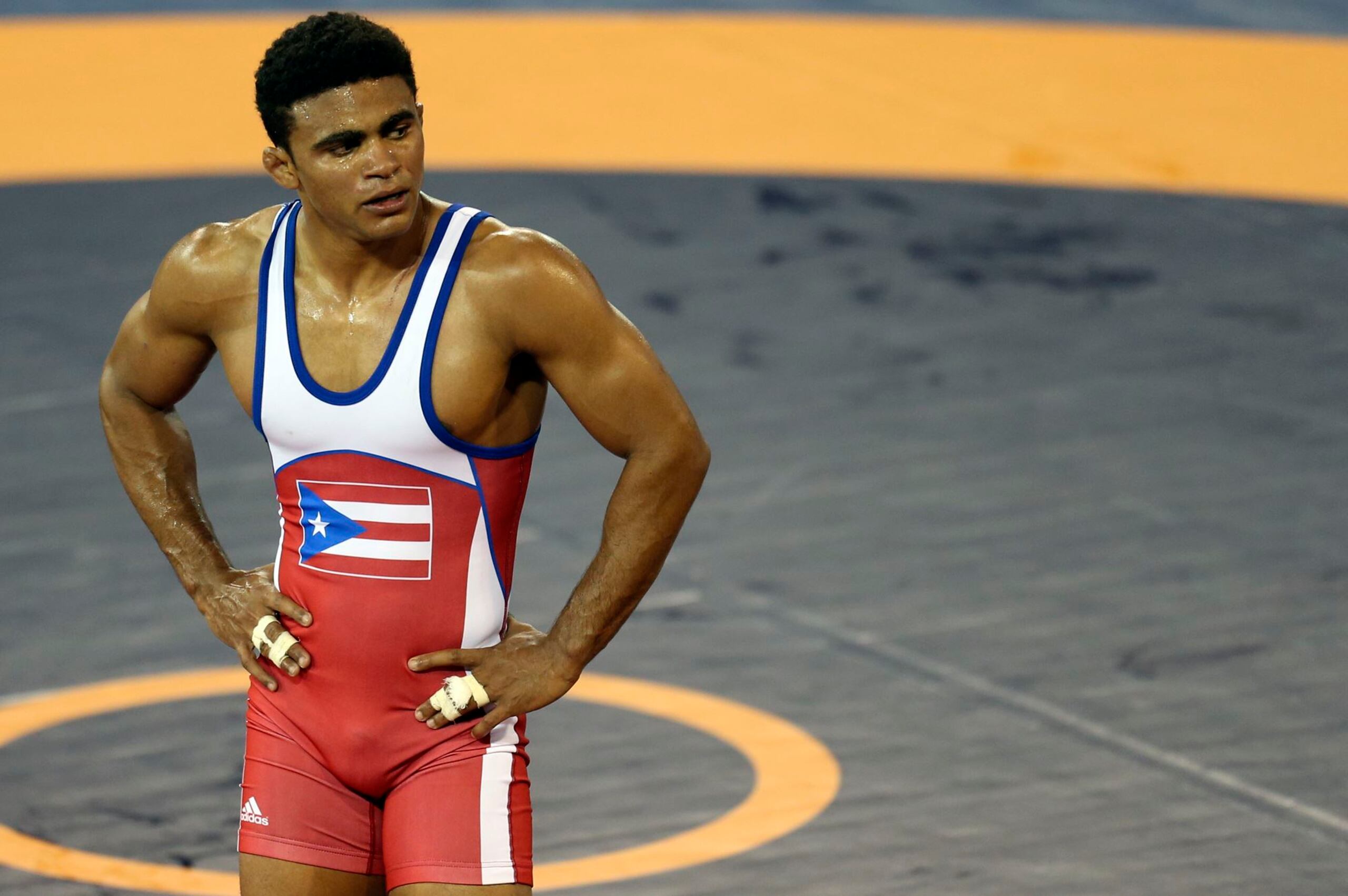 El luchador puertorriqueño Franklin Gómez defendió su campeonato panamericano en la categoría de 65 kilogramos, estilo libre.