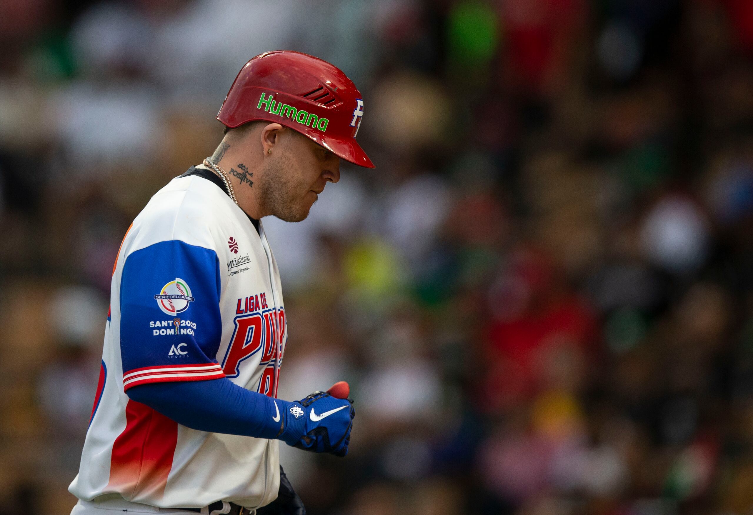 Roberto Pérez exhibe una reacción de frustración que describe muy bien lo que hizo, o más bien no hizo Puerto Rico en la Serie del Caribe.