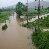 Cierran salida hacia barrio de Naguabo por fuerte inundación