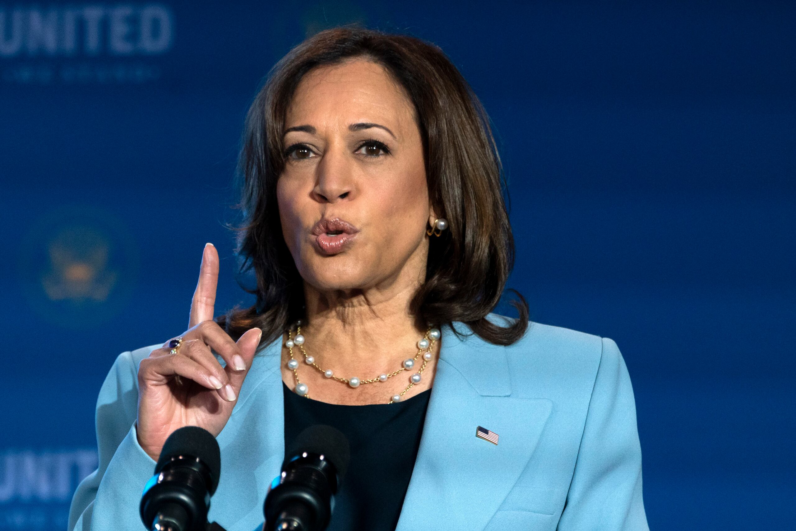 La oficina de la vicepresidenta de Estados Unidos, Kamala Harris, no hizo comentarios por el momento luego que aparecieran alrededor de una veintena de hombres y mujeres al amanecer frente a la sede del Observatorio Naval de Estados Unidos.