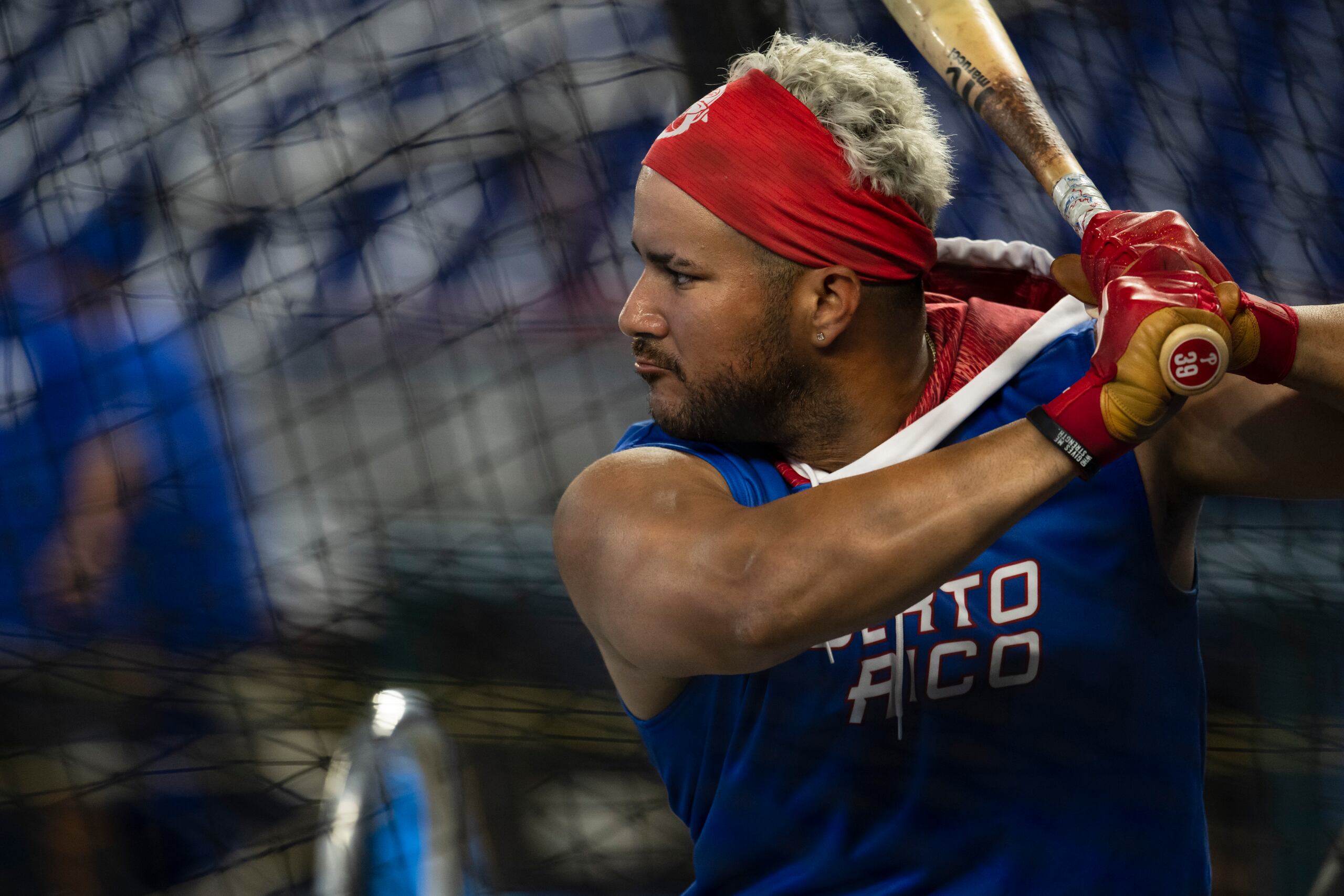 11 de marzo de 2023. Miami, FL. Primer partido de la selección nacional en el grupo D del World Baseball Classic 2023 ante Nicaragua, llevado a cabo en el Loan Depot Park de Miami. En la foto Vimael Machin en sesión de práctica. FOTO POR: Carlos Giusti/GFR Media