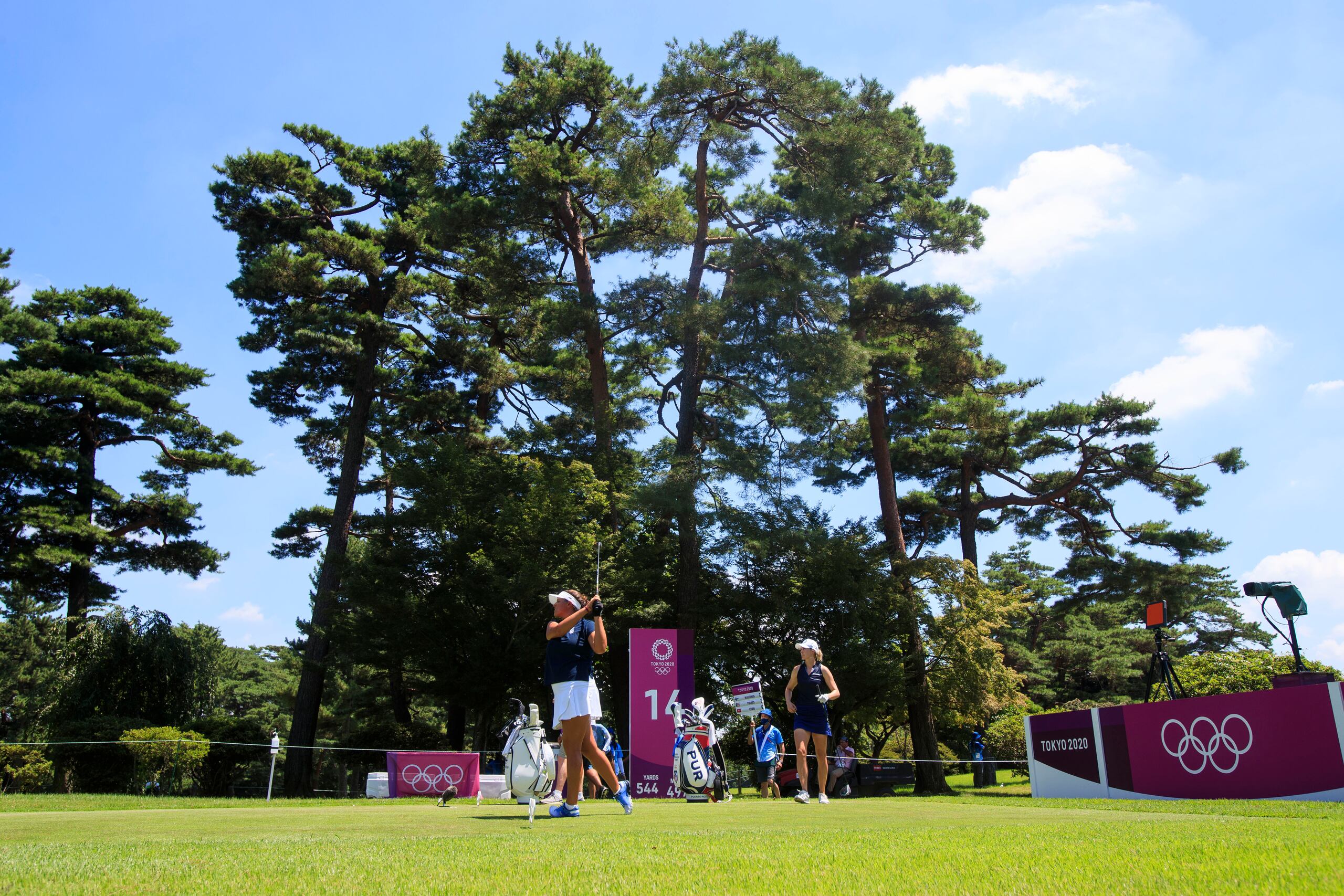 Tokio , Japón , Agosto 4 , 2021 - MCD - Cobertura de las Olimpiadas (Juegos Olímpicos) de Tokyo 2020. El evento se realizó durante la pandemia del COVID-19. Golf en el Kasumigaseki Country Club. EN LA FOTO la puertorriqueña María Fernanda " Marife " Torres en la primera ronda del torneo.
FOTO POR:  tonito.zayas@gfrmedia.com
Ramon " Tonito " Zayas / GFR edia