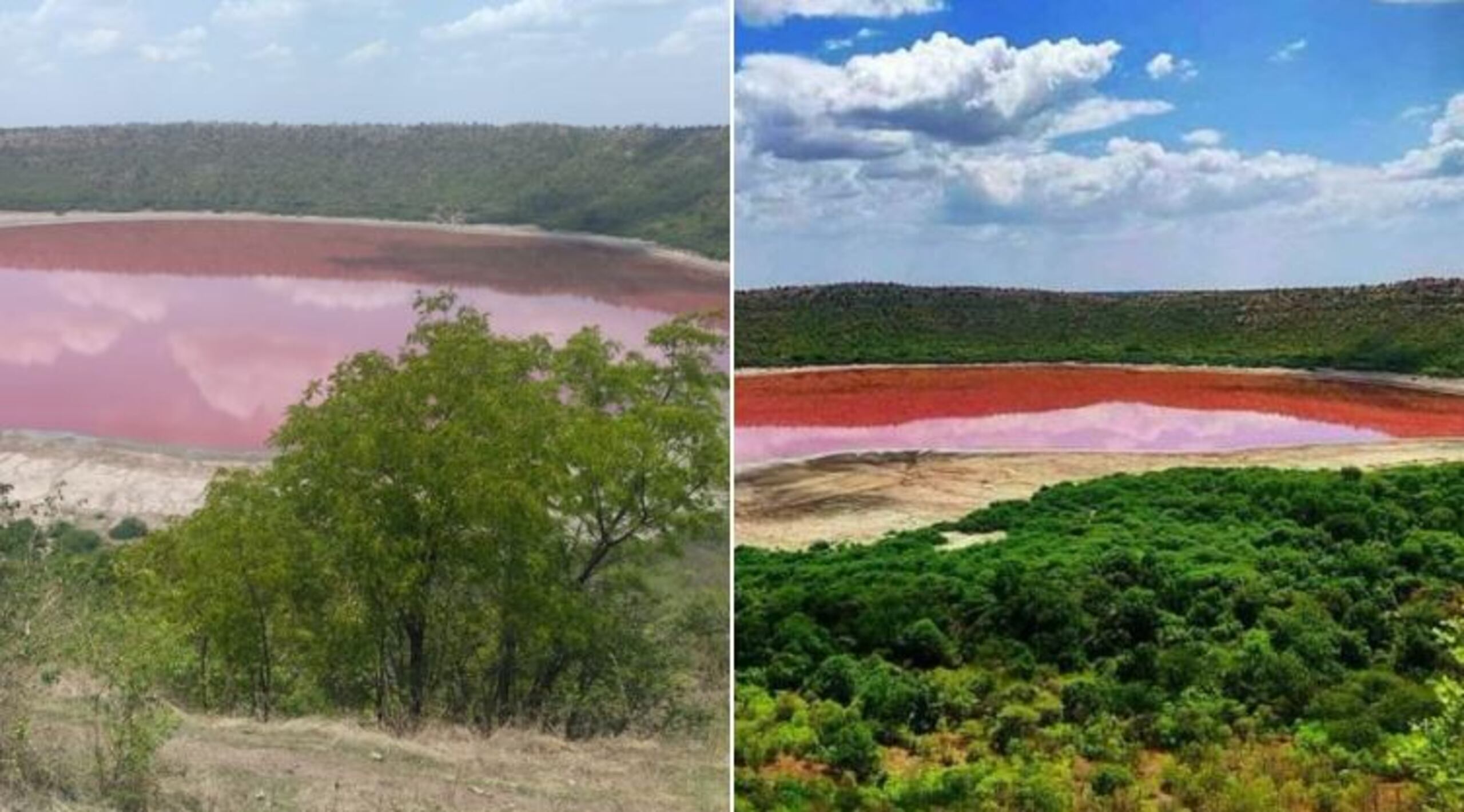 El lago Lonar en India