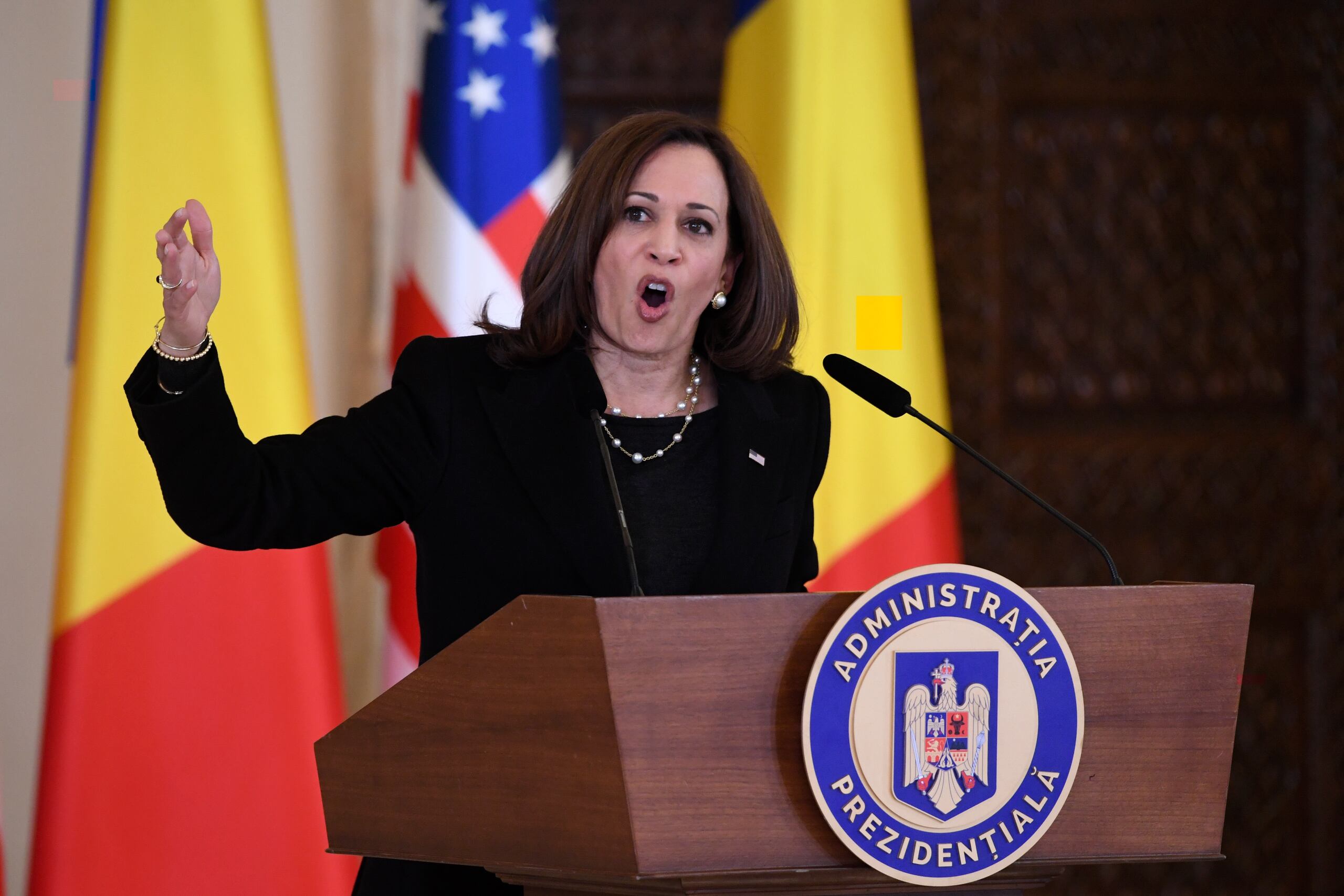 La vicepresidenta de Estados Unidos, Kamala Harris, agradeció también a Rumania, un país balcánico de 19 millones de habitantes, por recibir a decenas de miles de personas desplazadas de Ucrania a principios de esta semana.