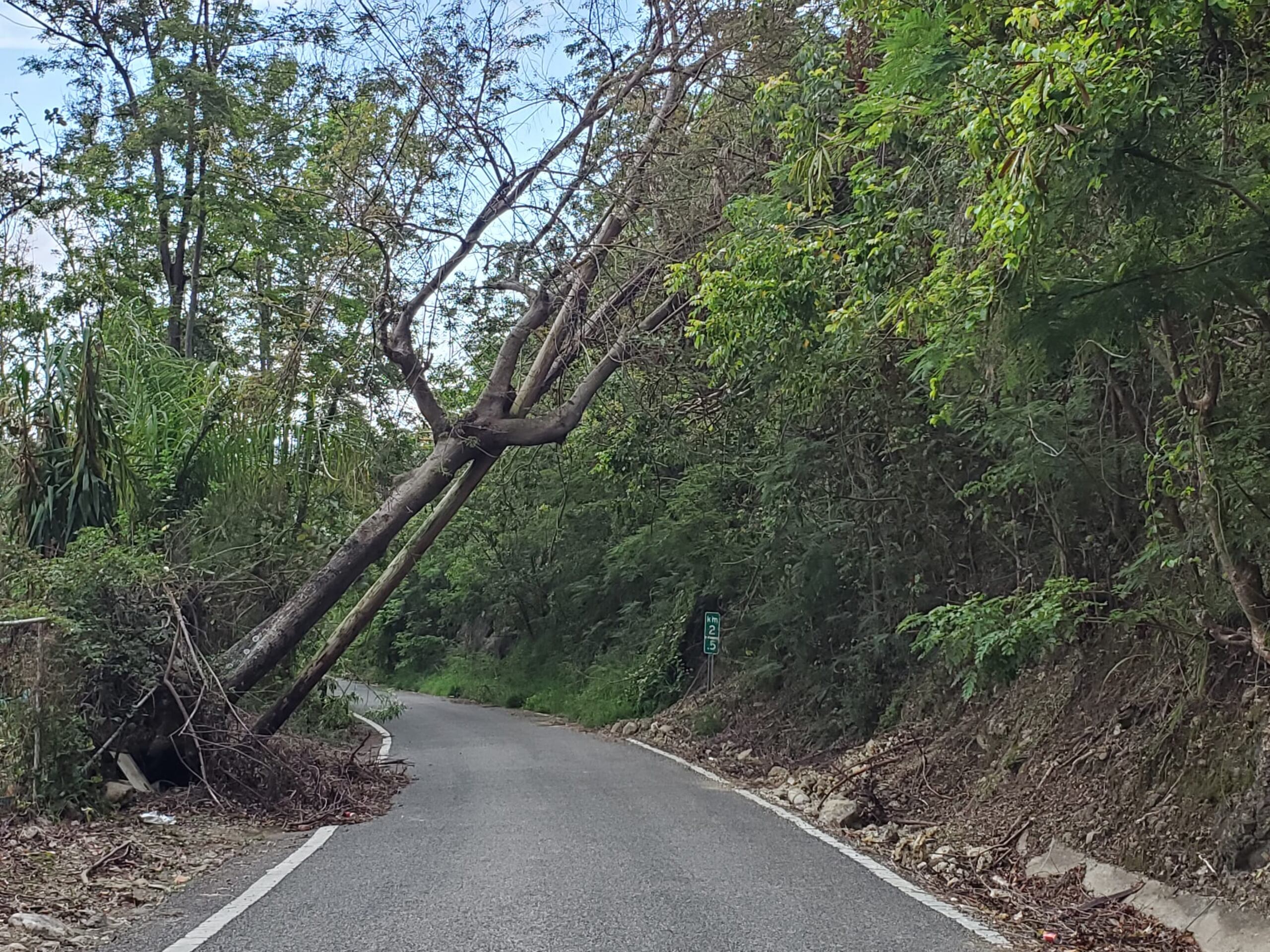 Residentes del sector Corea en el barrio Quebrada Ceiba en Peñuelas, explican la situación de la falta de energía, agua y carreteras adecuadas para llegar a sus hogares. 