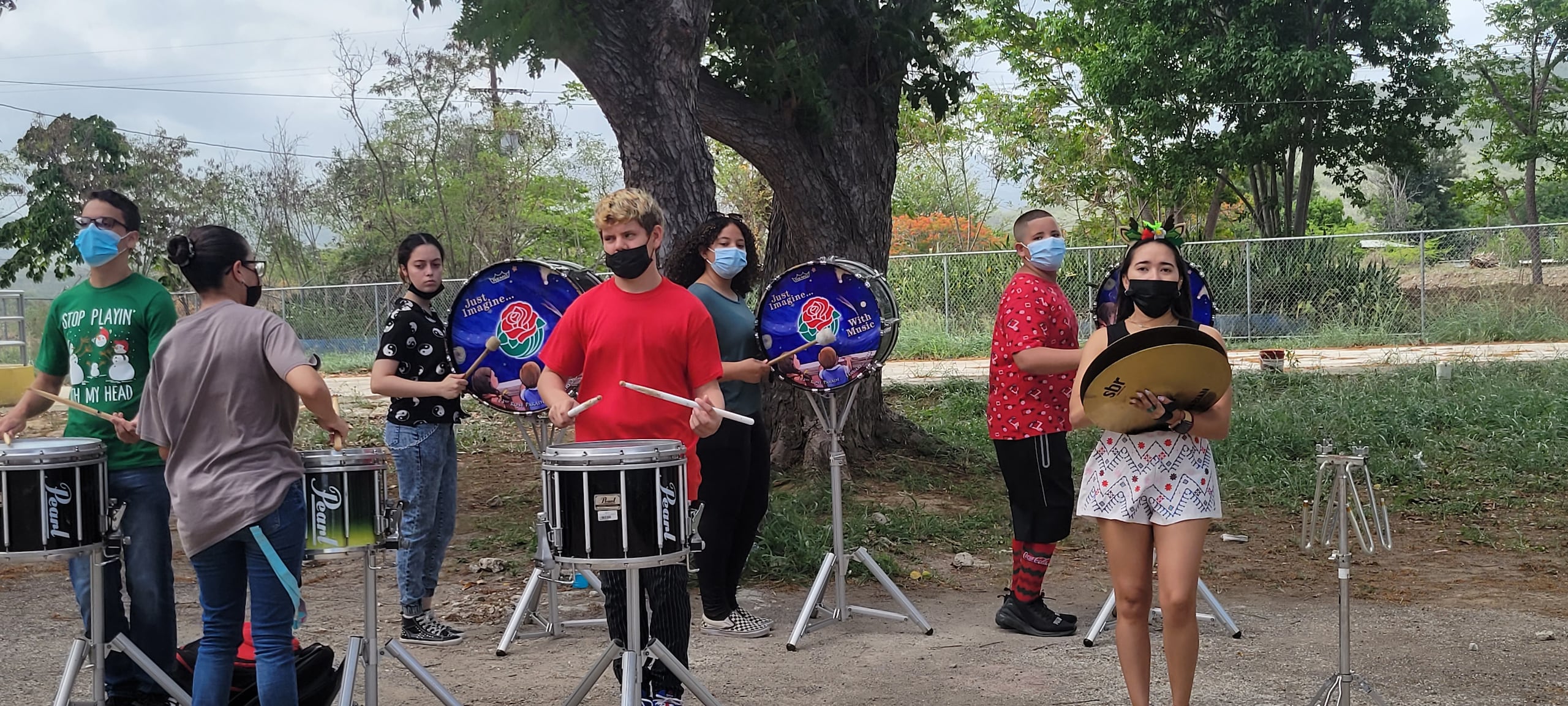 Algunos de los participantes del campamento.