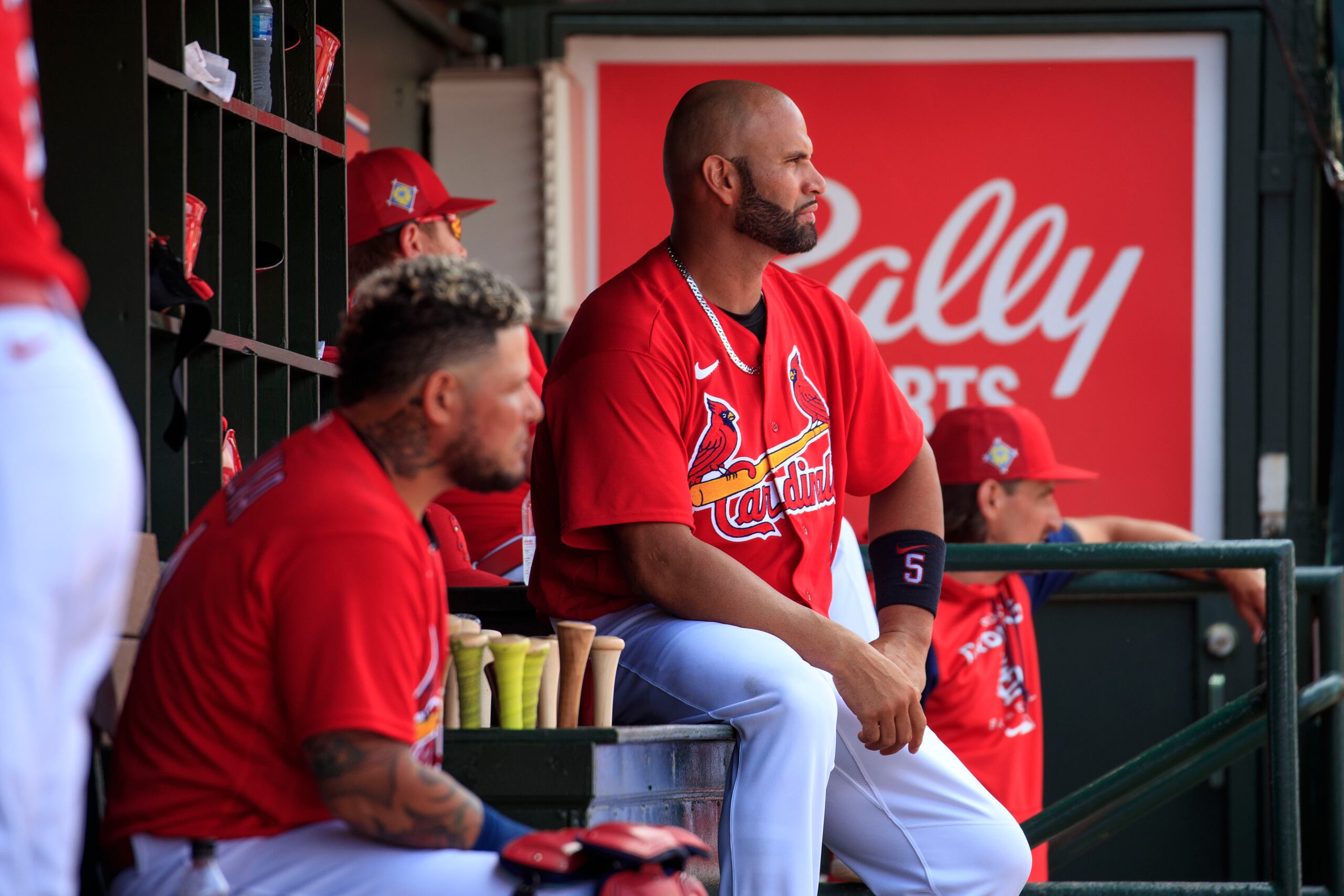 Yadier Molina y Albert Pujols.