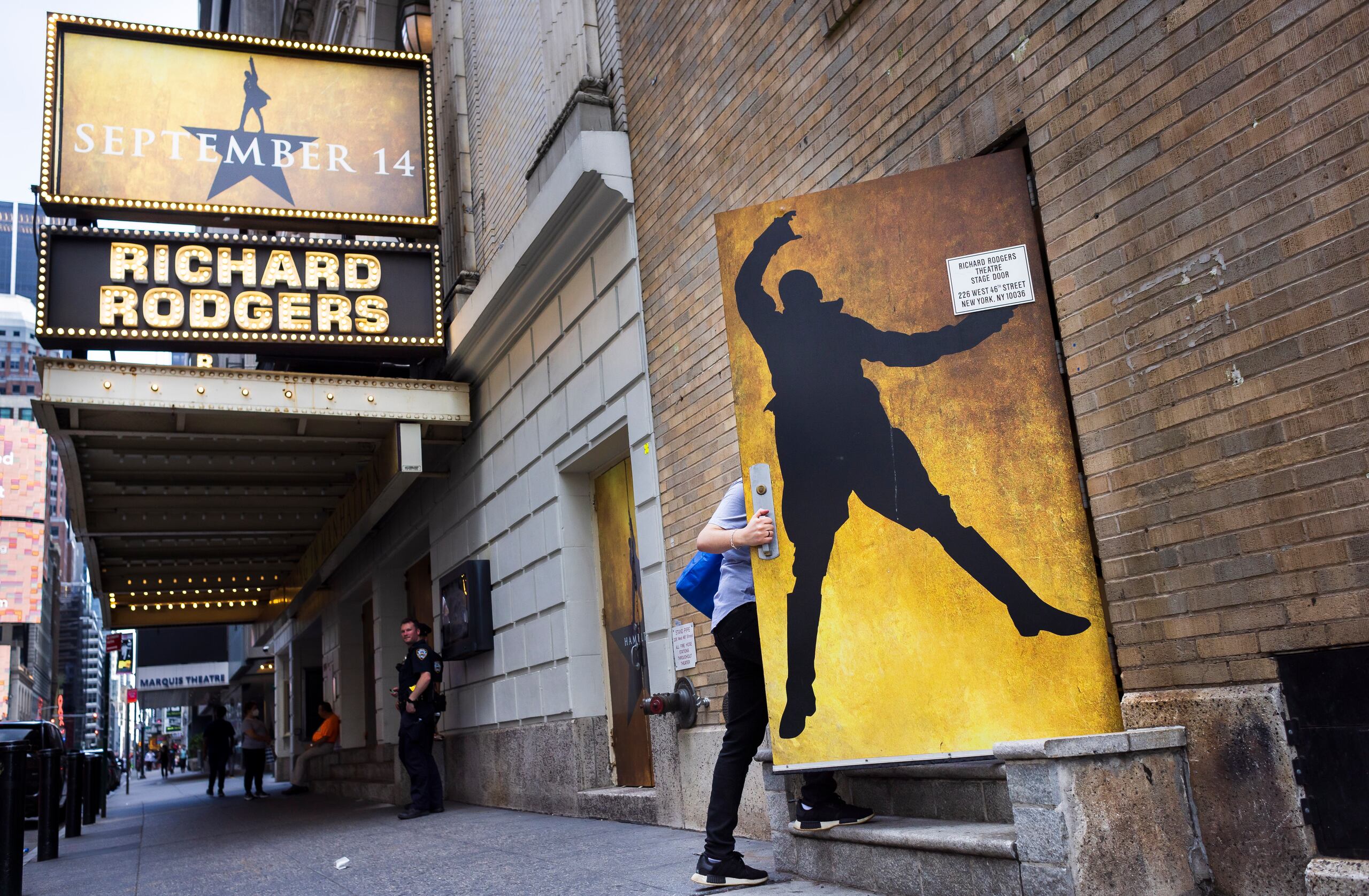 Se esperaba que Lin-Manuel Miranda visitara el teatro para darle la bienvenida al público en el regreso de "Hamilton".