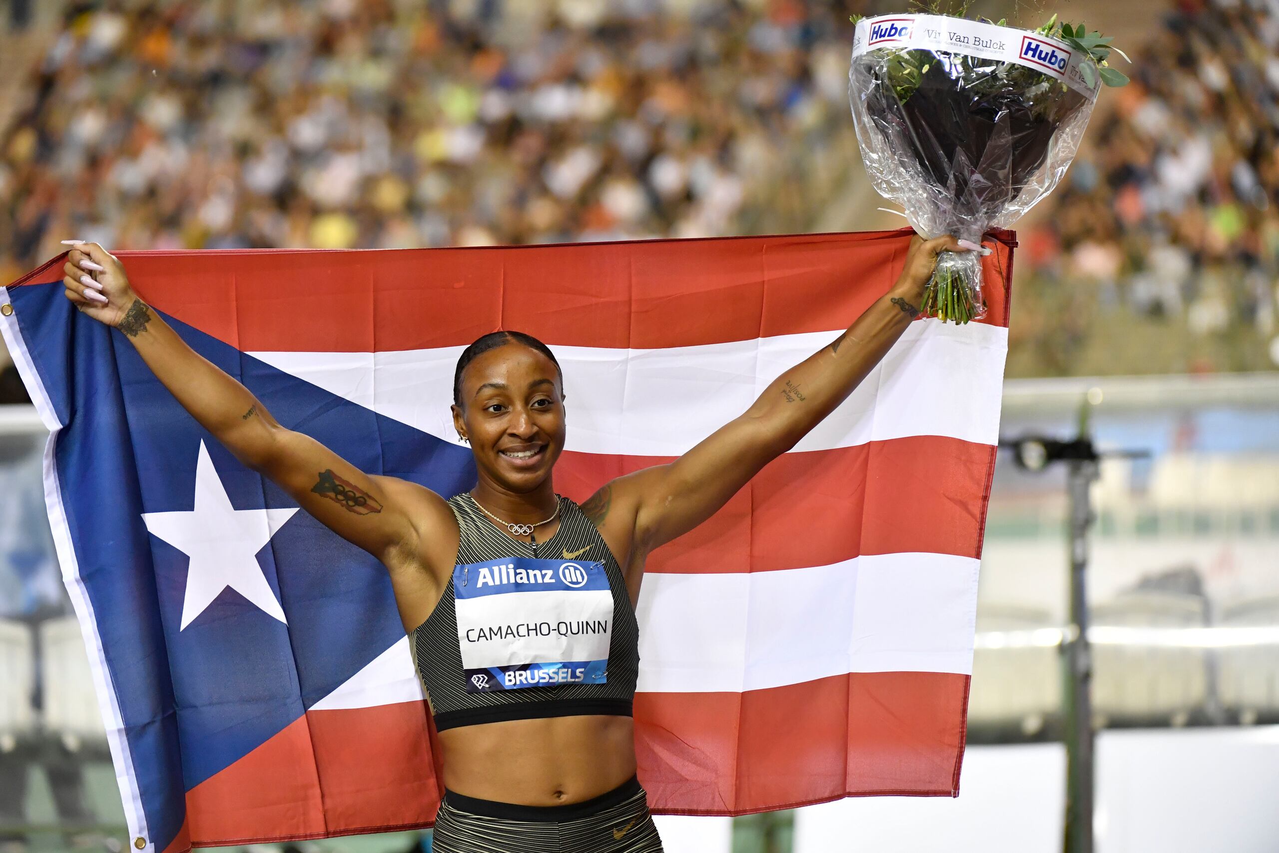 Jasmine Camacho Quinn viajó a Doha el martes.