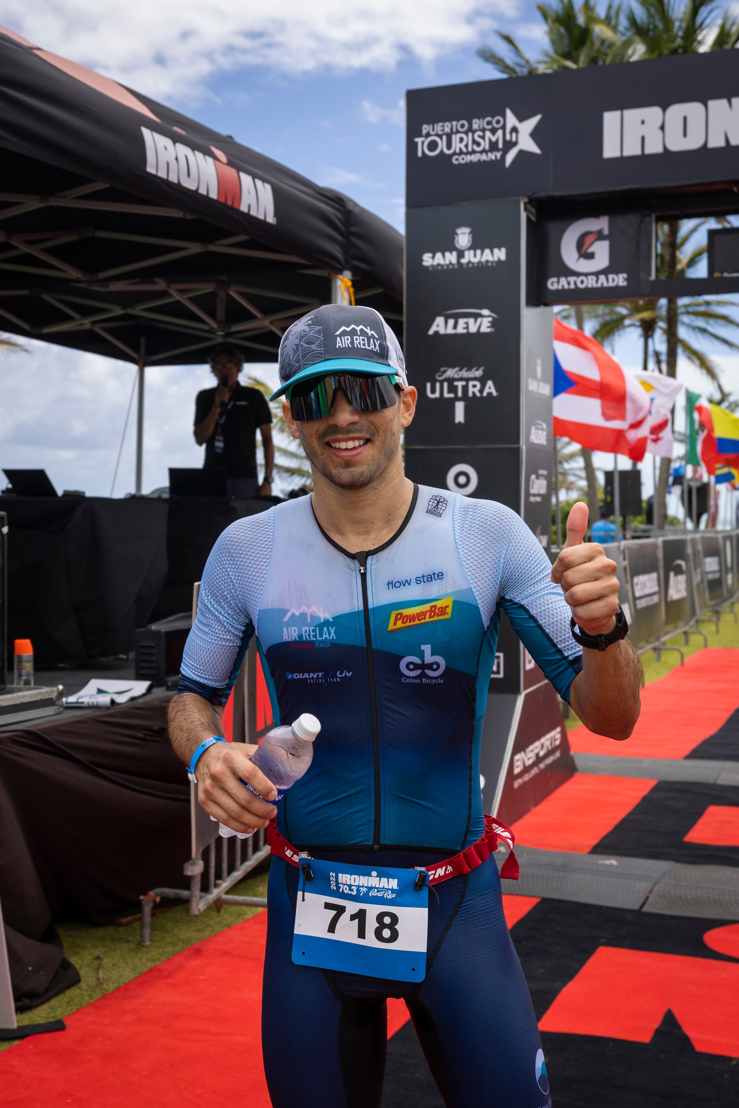 Fabián Román fue el primer boricua en cruzar la meta. Fue sexto en general.