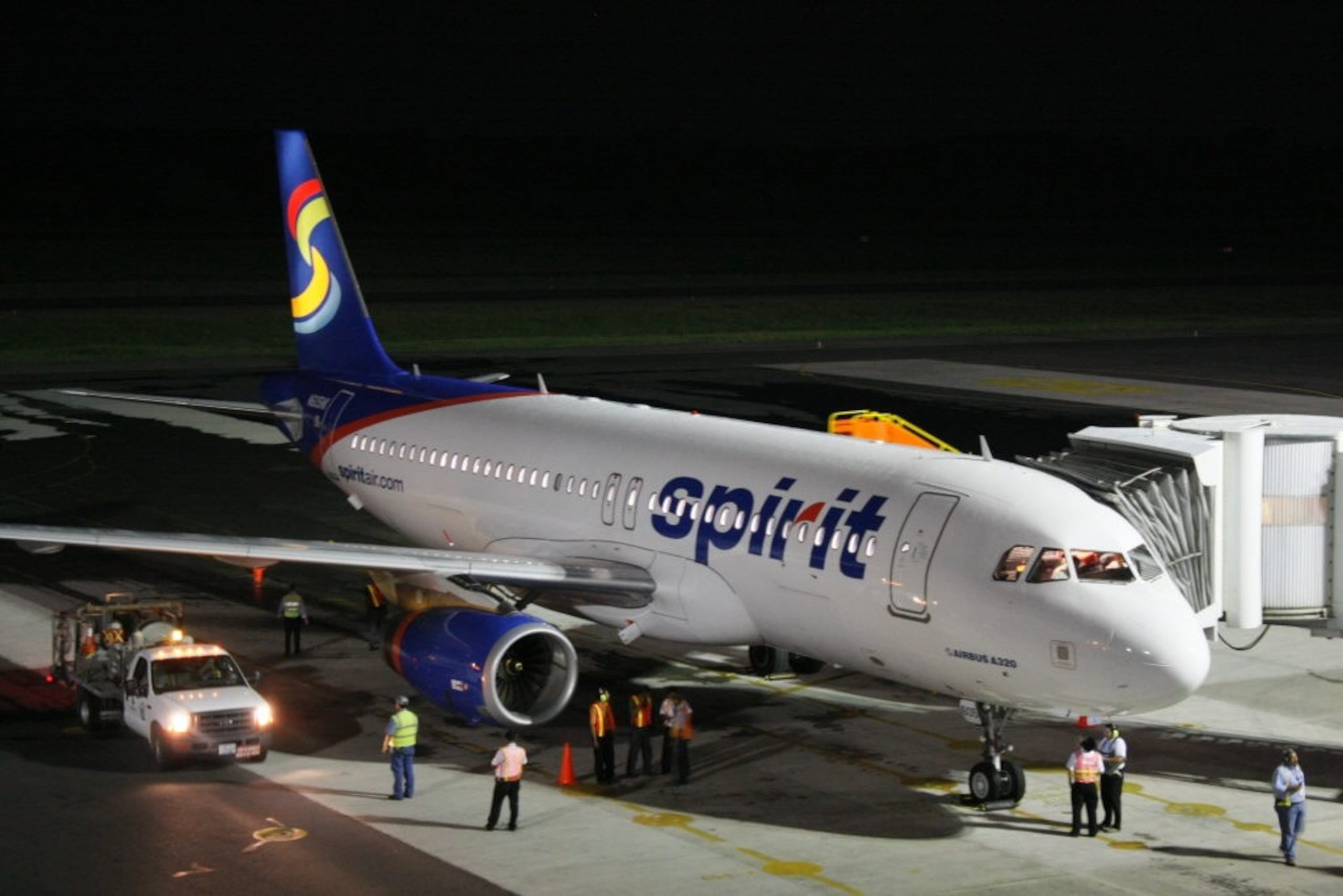 Vista del avión comercial de la aerolínea estadounidense Spirit Airlines. (EFE)