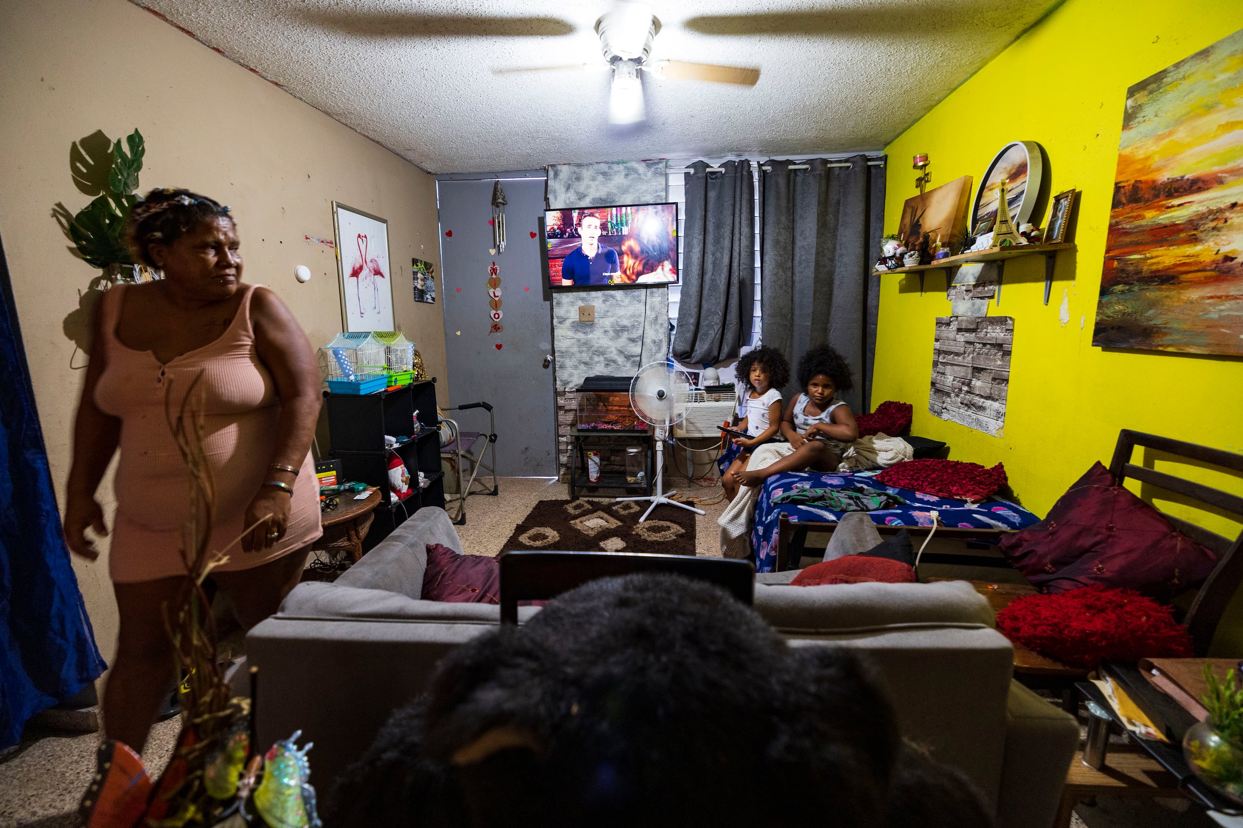 Luz Delia Osorio Rosario junto a sus nietas. 