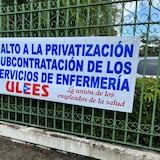 Personal de enfermería y de salud realiza piquete en el Hospital Auxilio Mutuo