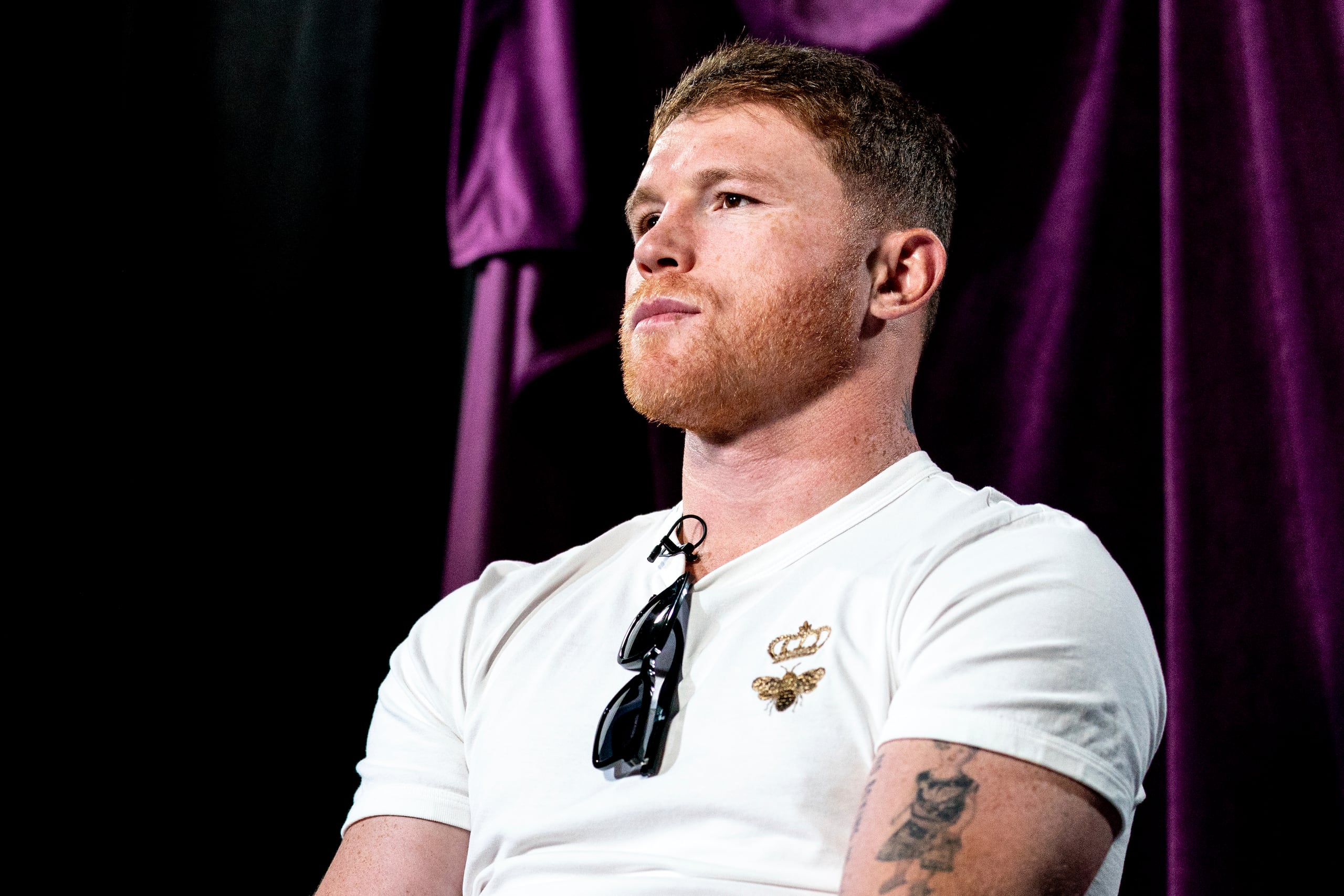 Canelo Álvarez durante una entrevista con The Associated Press, el martes 28 de junio de 2022, en Nueva York. Álvarez y Gennadiy Golovkin se enfrentarán por tercera vez, el 17 de septiembre de 2022, en Las Vegas.