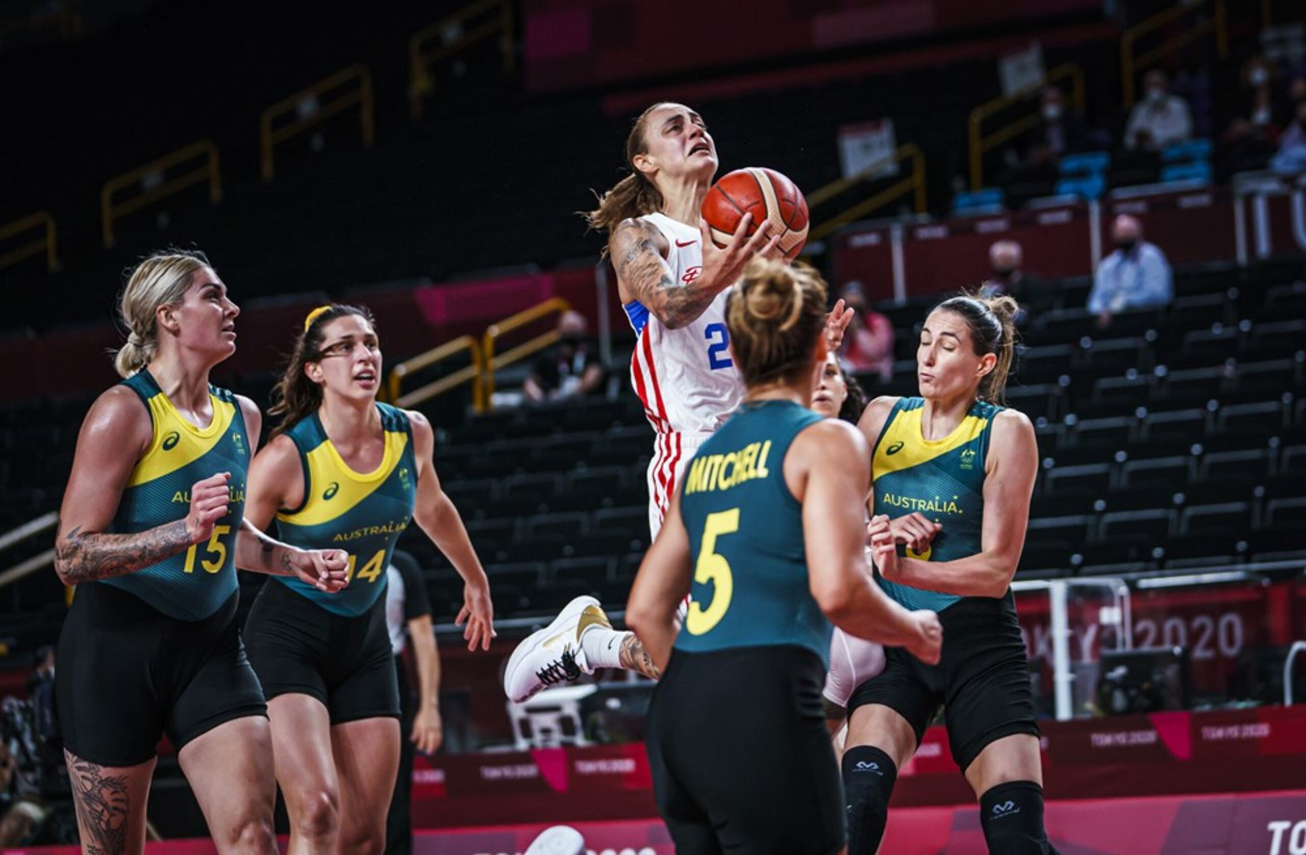 Jazmon Gwathmey fue la mejor anotadora de Puerto Rico en el partido. (FIBA)