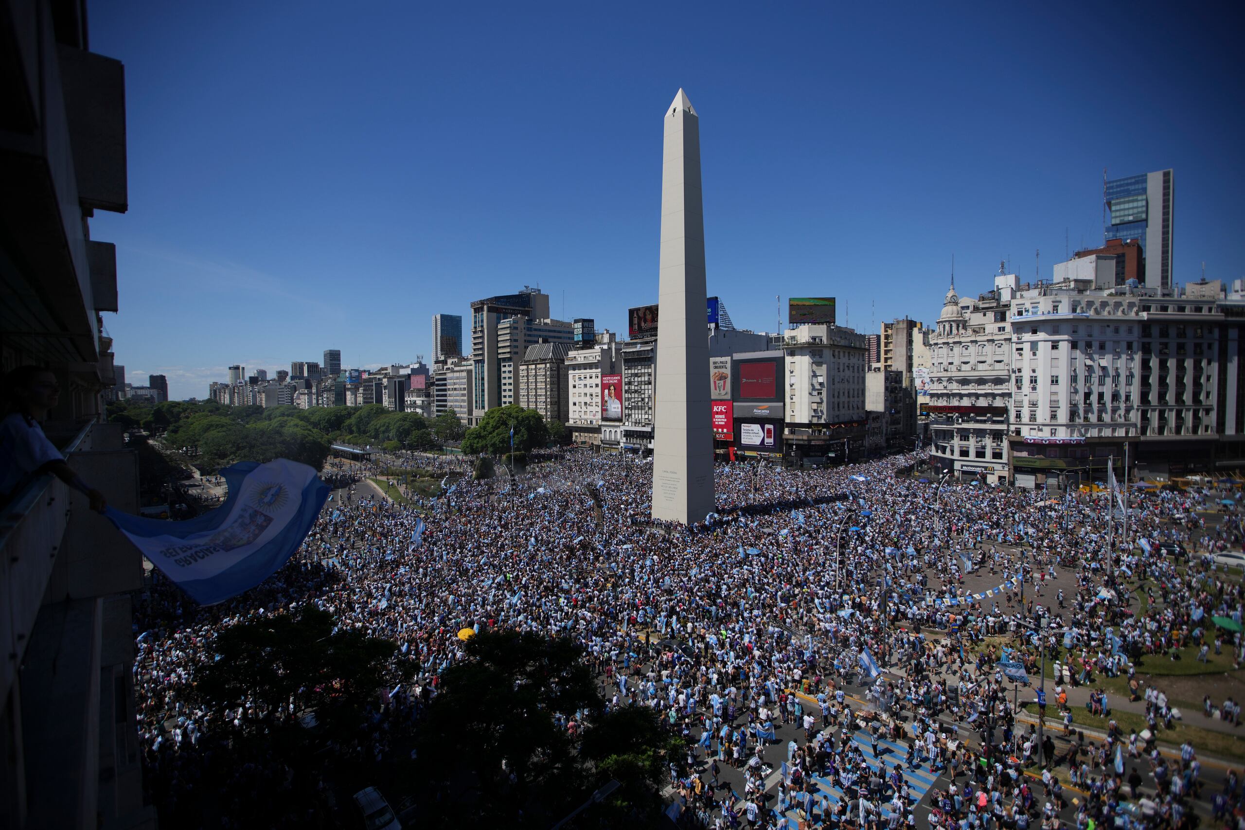 El Obelisco de Buenos Aires reuniría nuevamente a miles de hinchas en su encuentro con la selección de Argentina este martes.