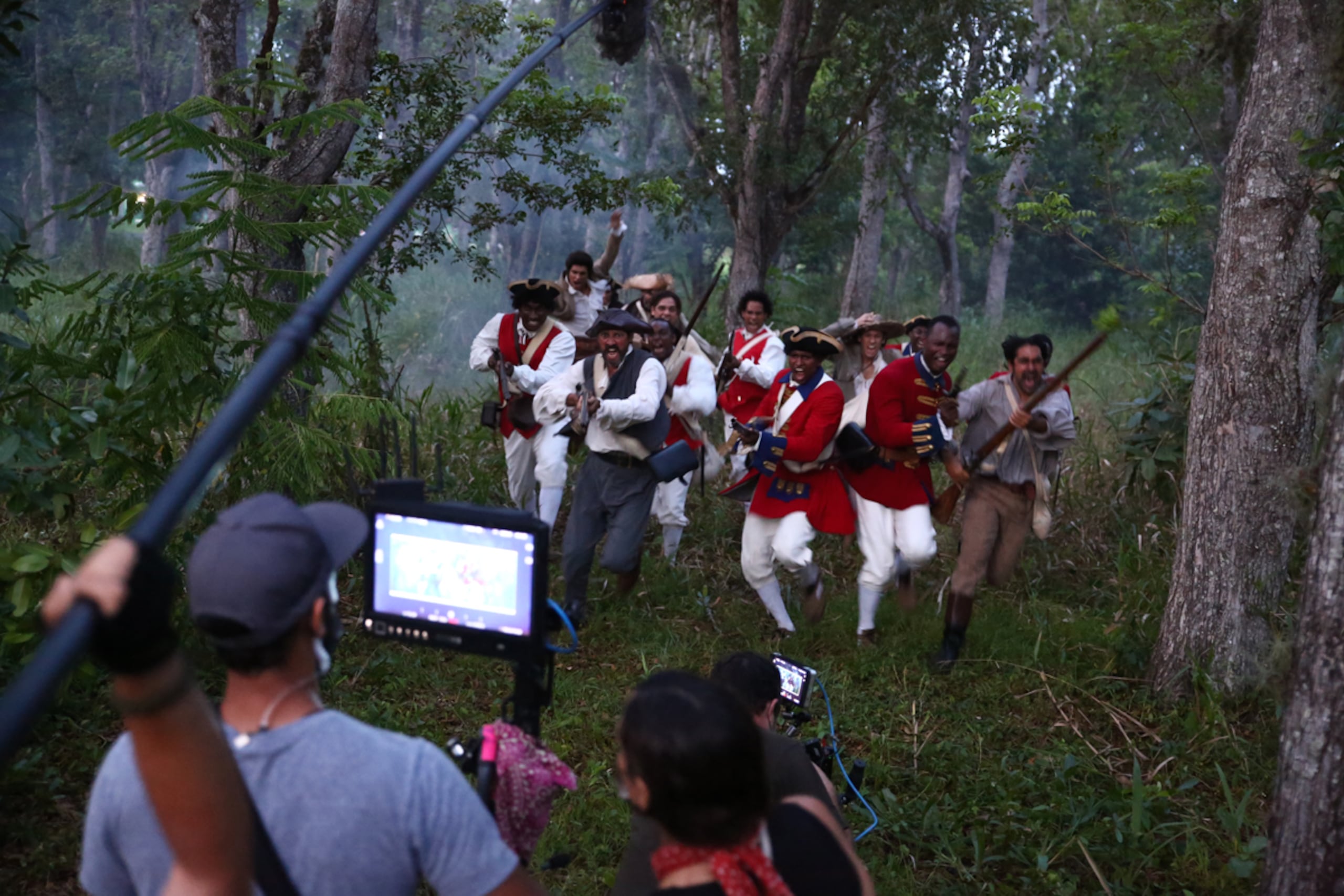 Parte de la filmación del documental "San Juan, más allá de las murallas".