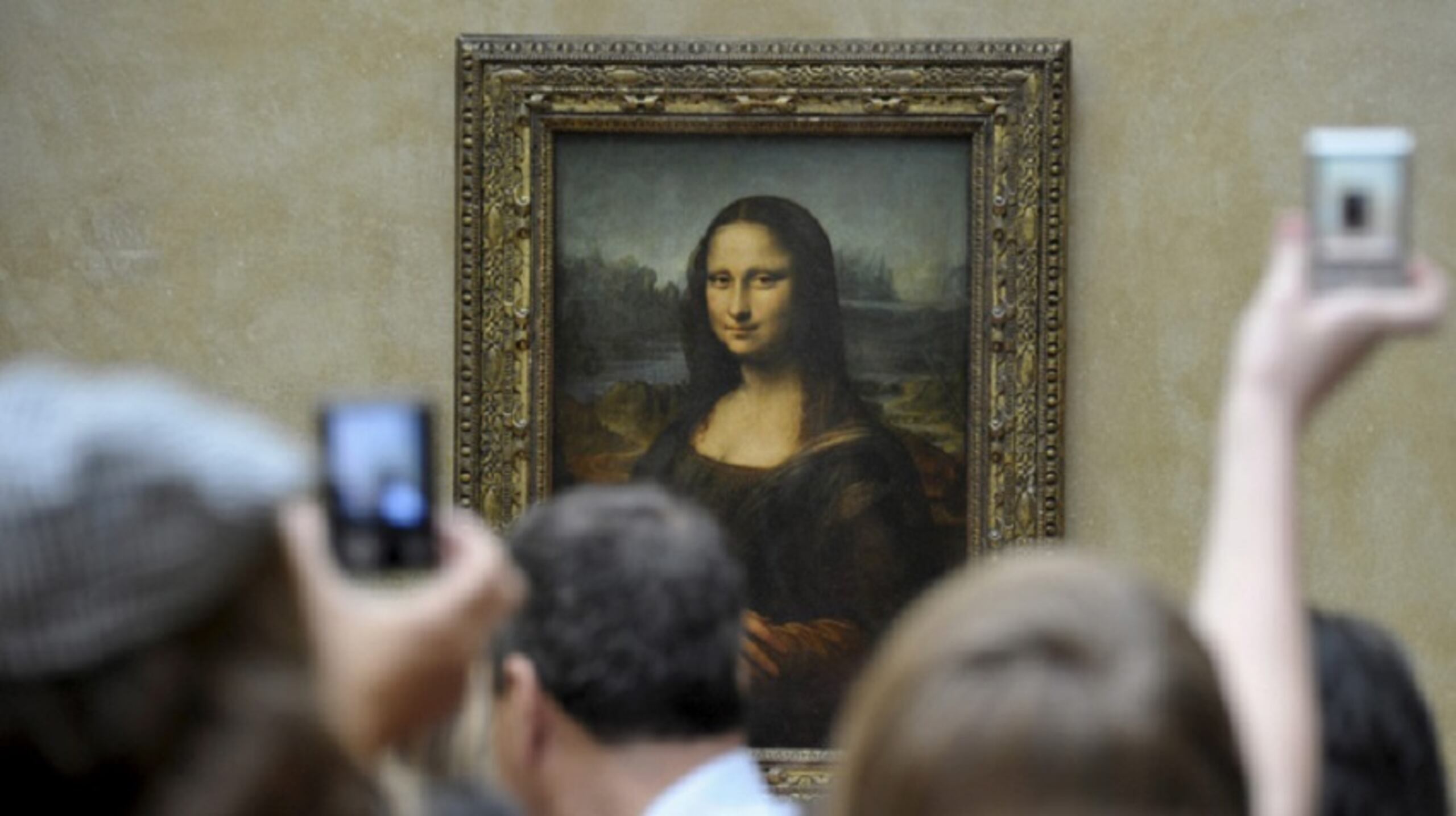 La imagen microscópica de La Gioconda está dividida en cuadrados (EFE).