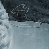 Iceberg que mide casi la mitad del tamaño de Puerto Rico se desprende de la Antártida