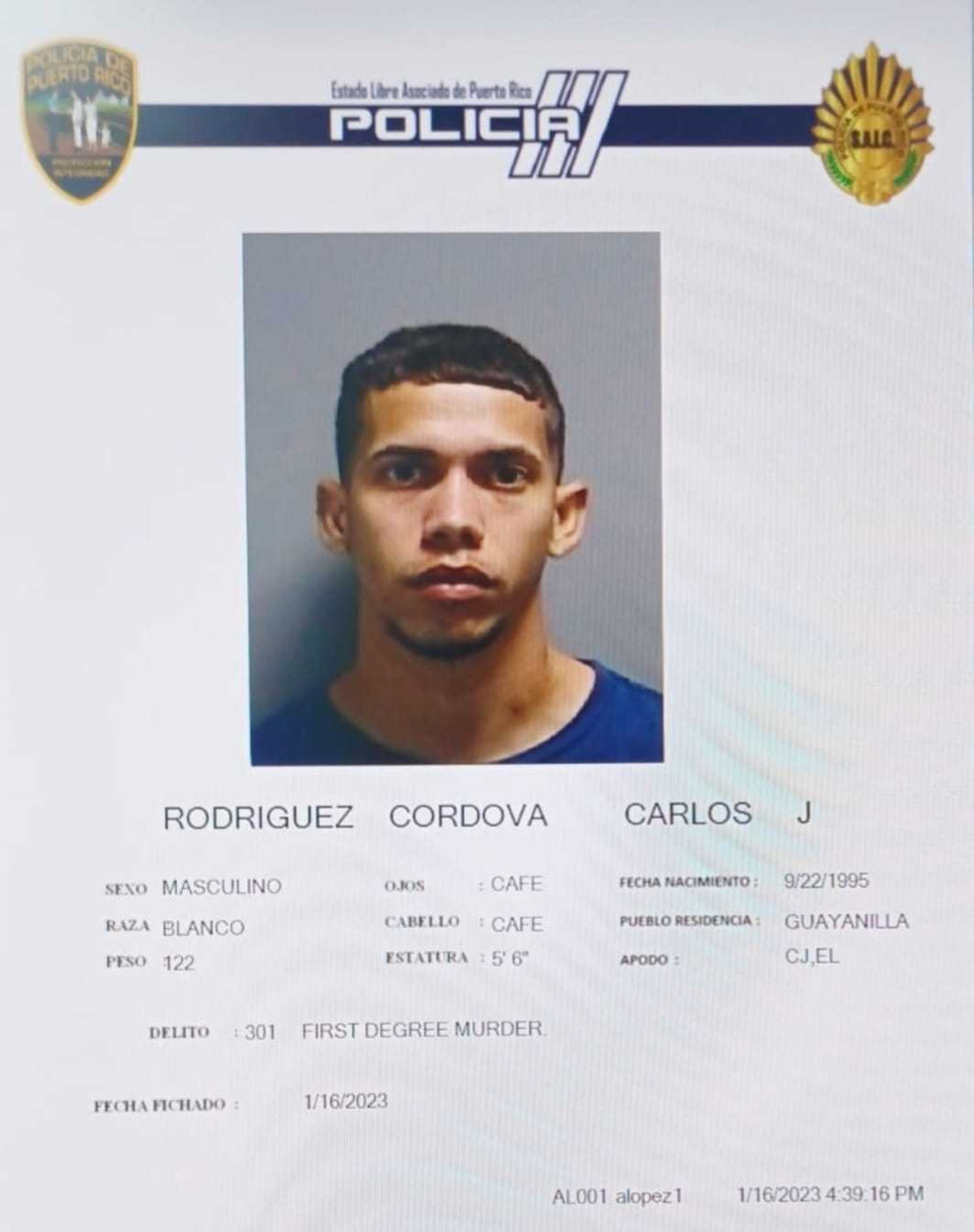 Carlos José Rodríguez Córdova, acusado por crimen de sus dos hijastros en Guayanilla