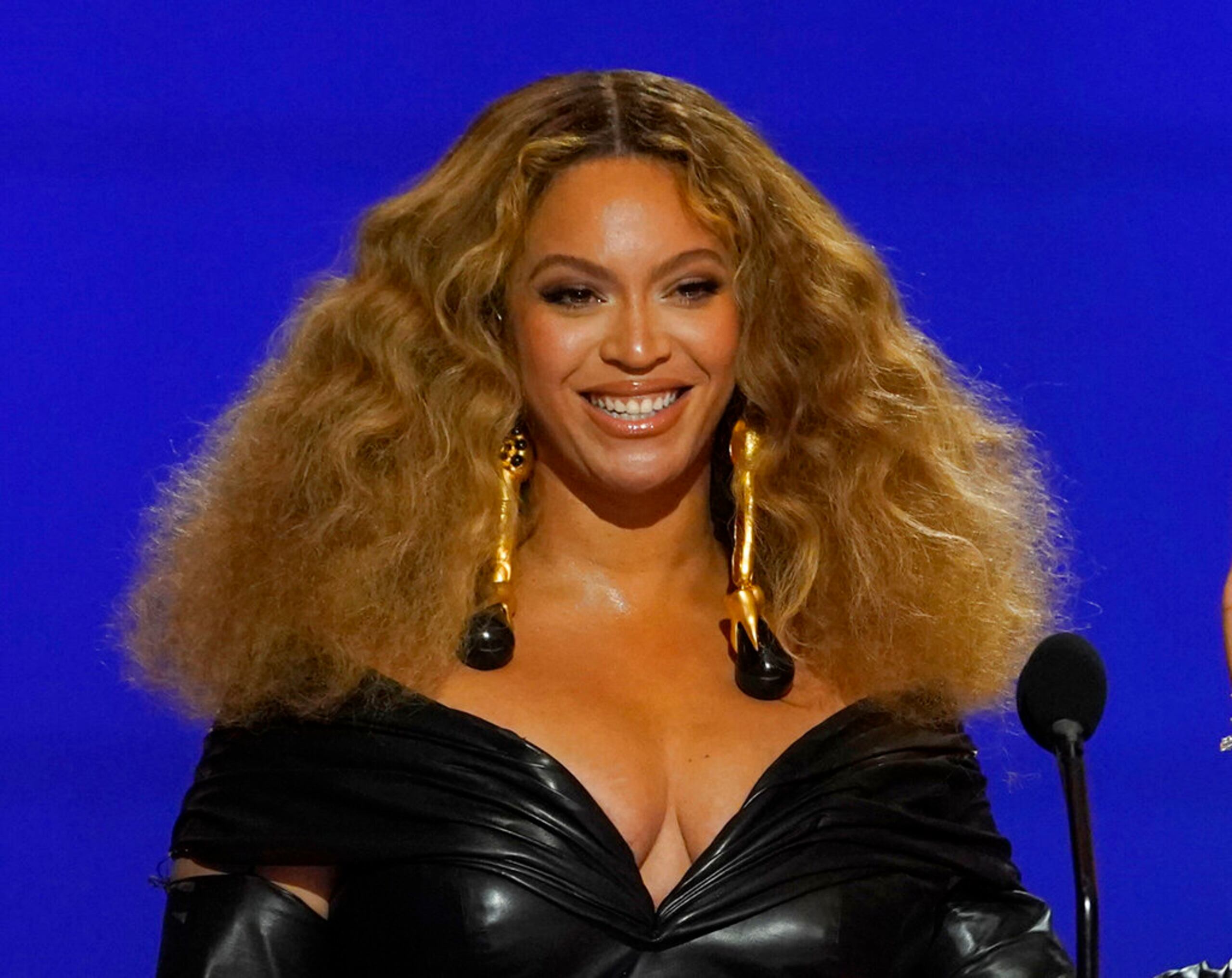 Beyoncé durante la 63a entrega anual de los premios Grammy, en Los Ángeles, el 14 de marzo de 2021.