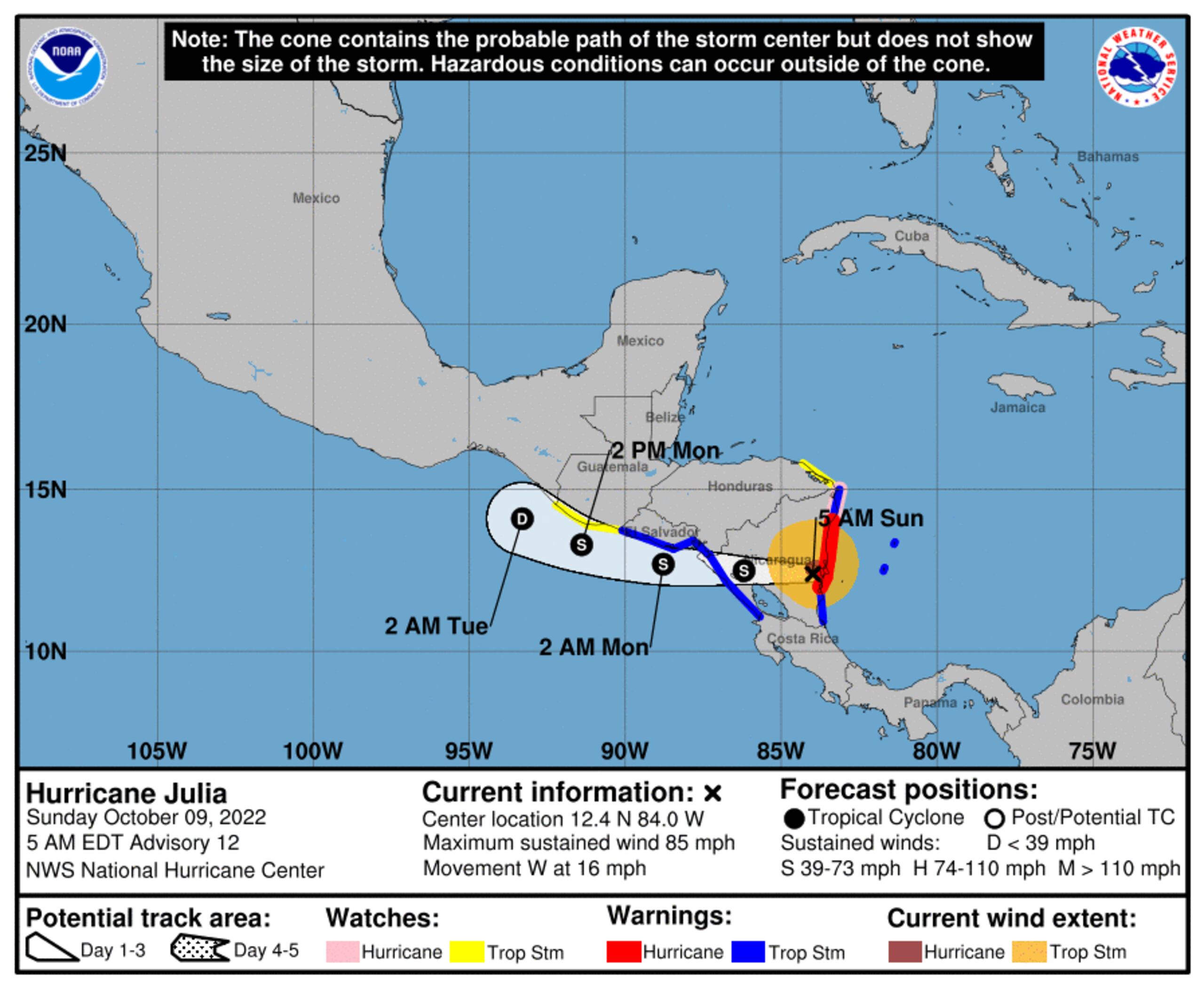 Huracán Julia. (NOAA)