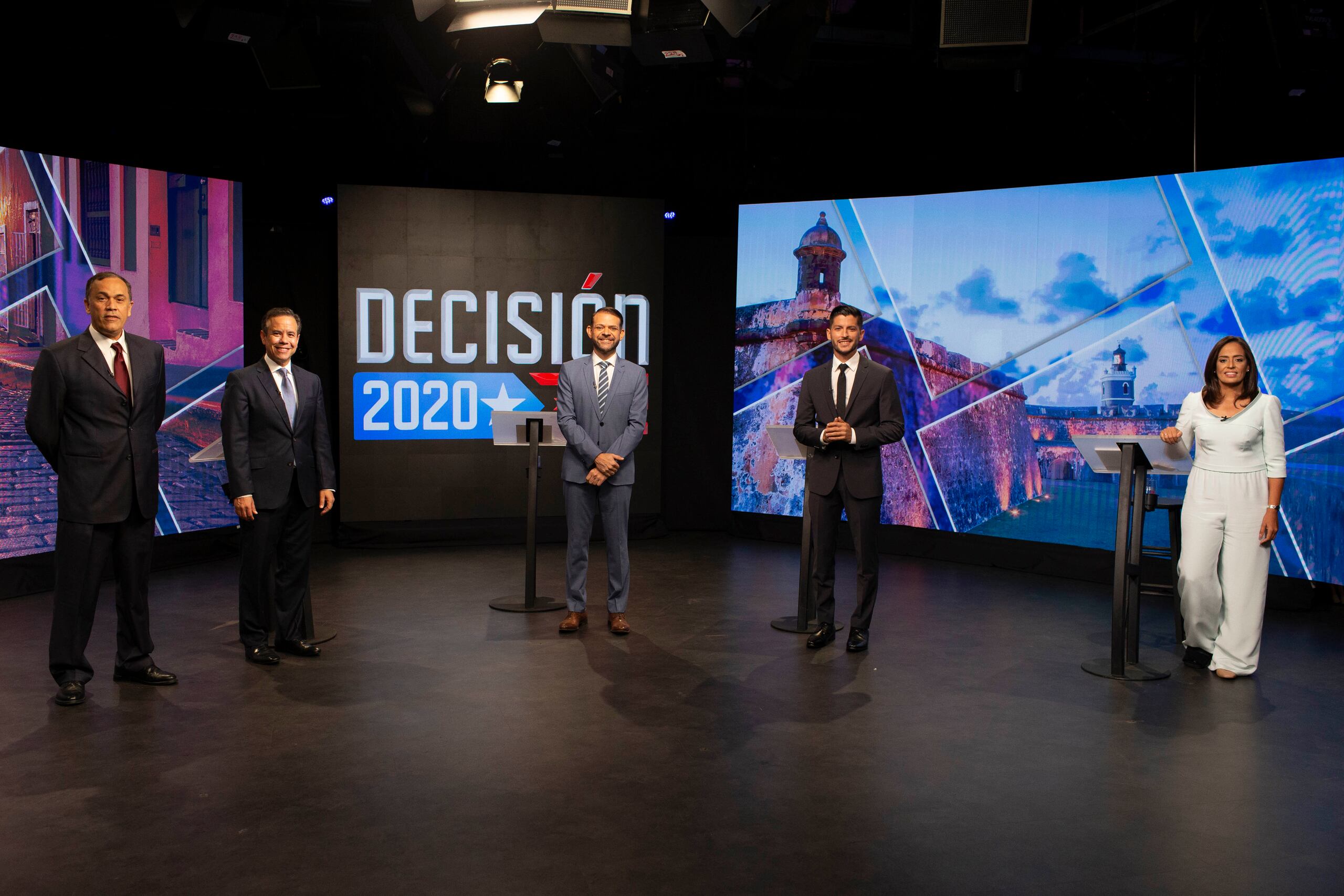 El debate con los cinco aspirantes fue transmitido esta noche por Wapa Televisión.